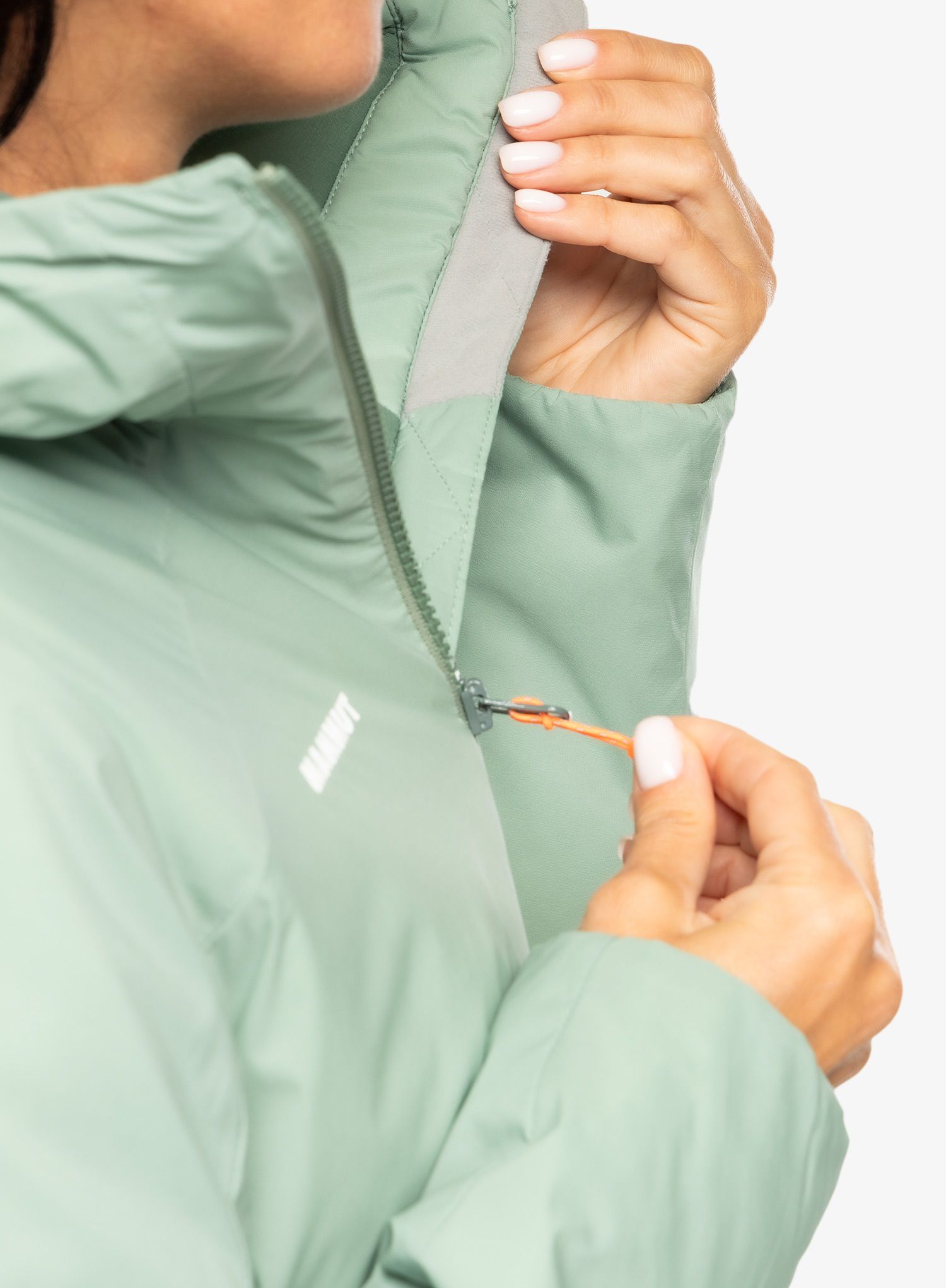 Jakna s postavom ženska Mammut Rime IN Flex Hooded Jacket - jade