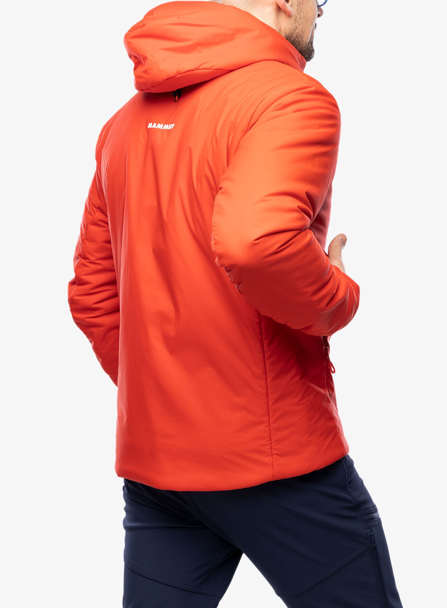 Jakna s postavom Mammut Rime IN Flex Hooded Jacket - mammut red