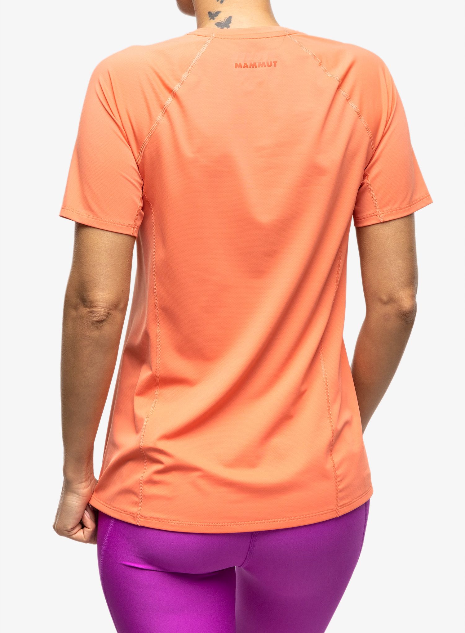 Ženska brzosušeća majica Mammut Selun FL Logo T-Shirt - salmon