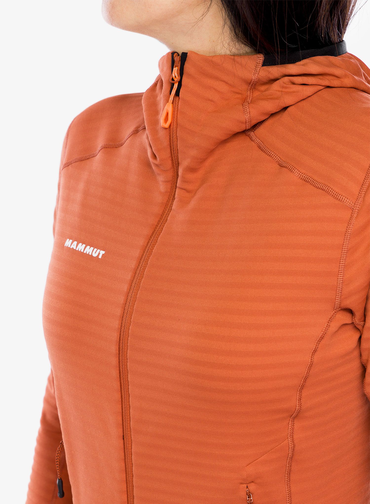 Ženska trekking dukserica Mammut Taiss Light ML Hooded Jacket - brick/black