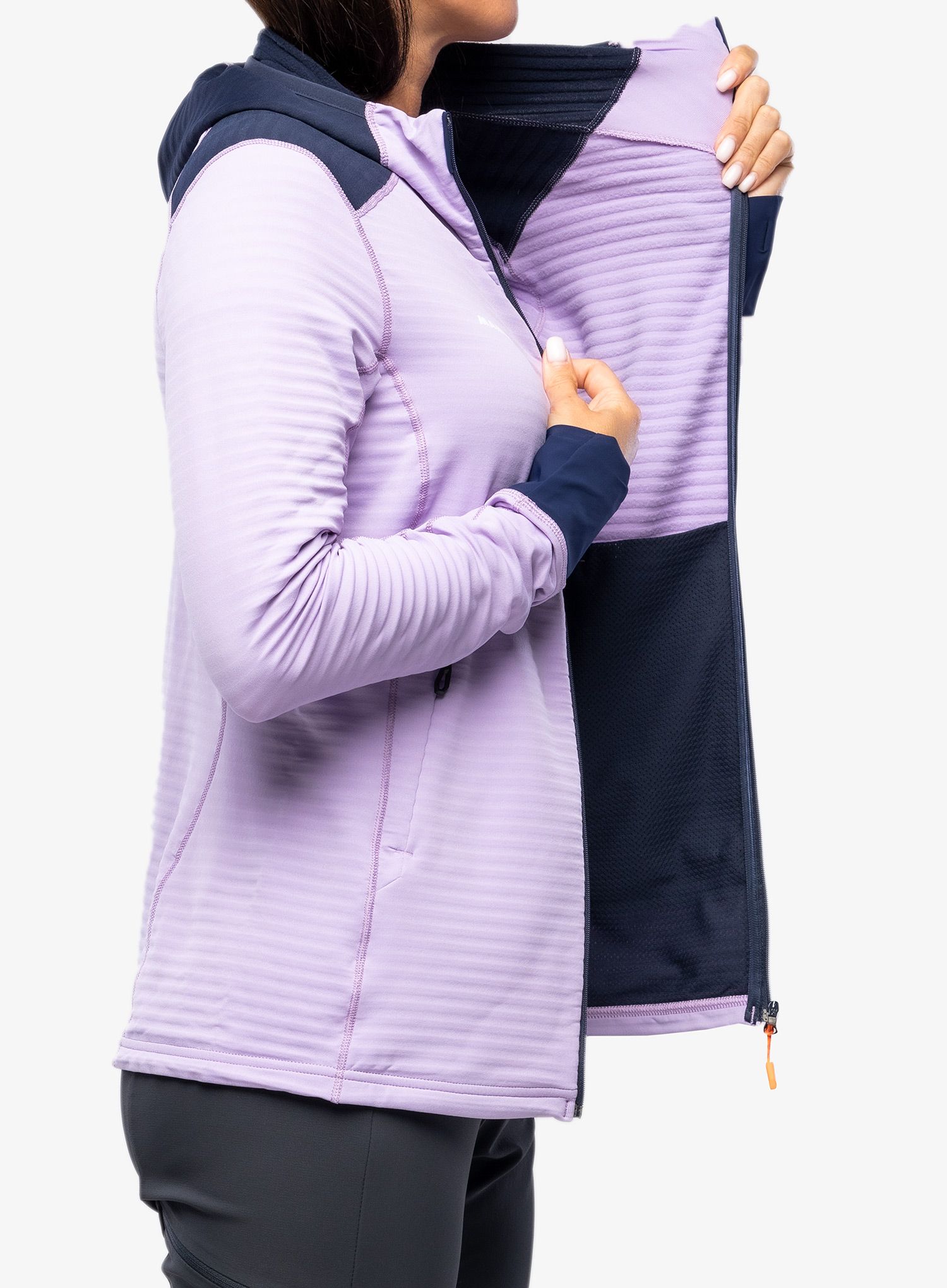 Dukserica s kapuljačom ženska Mammut Taiss Light ML Hooded Jacket - supernova/marine