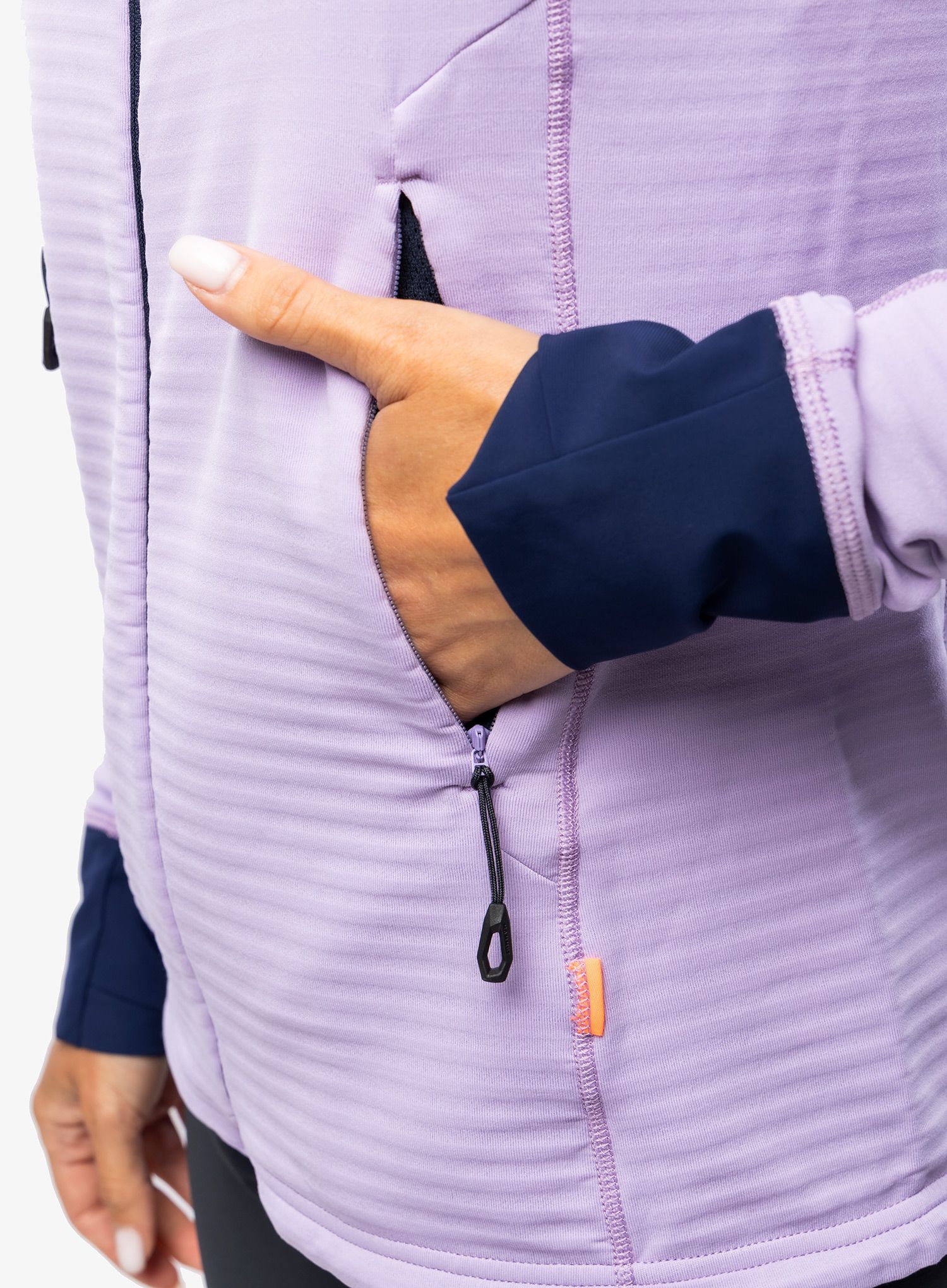 Dukserica s kapuljačom ženska Mammut Taiss Light ML Hooded Jacket - supernova/marine