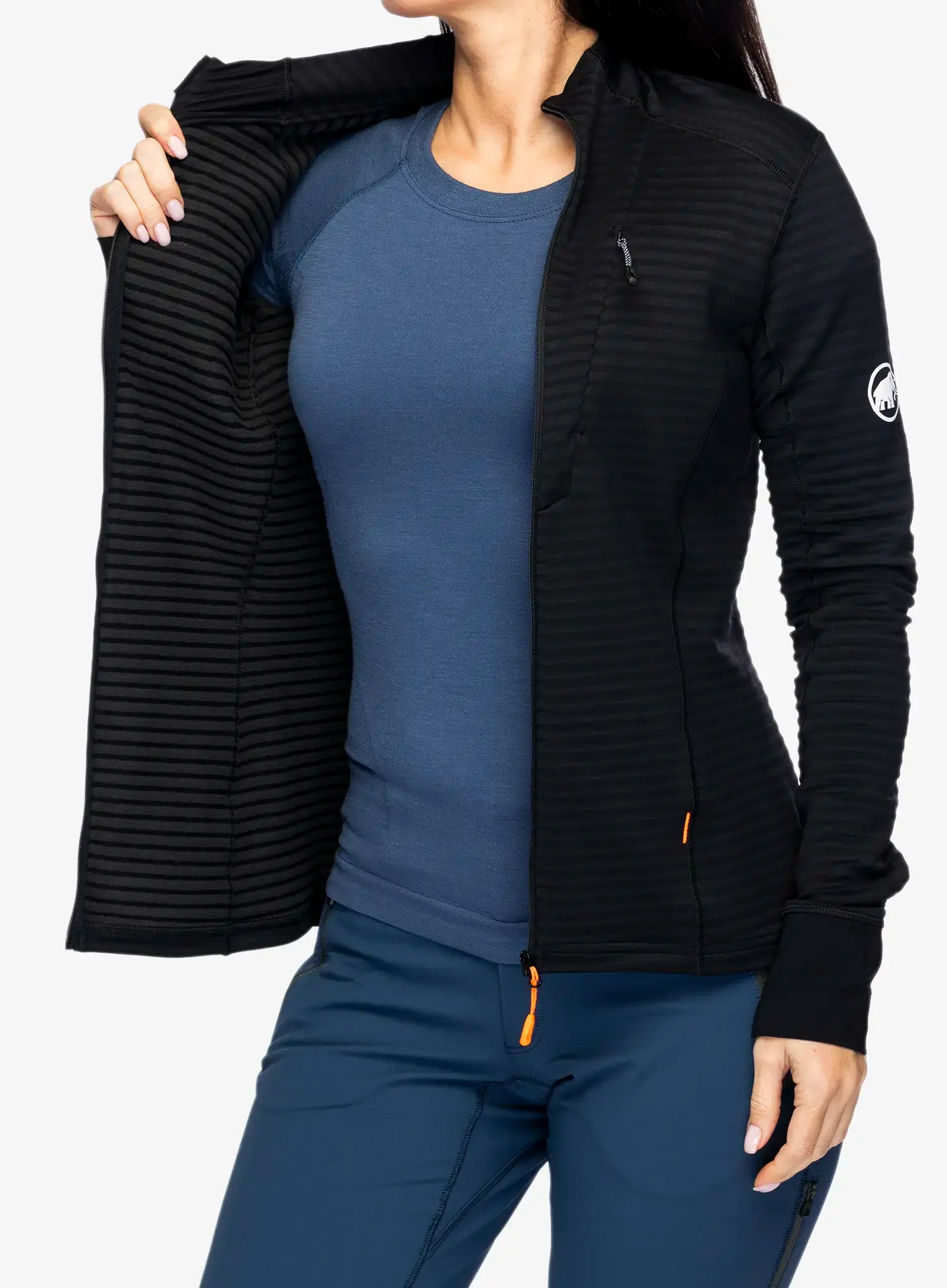 Ženska dukserica na otkopčavanje Mammut Taiss Light ML Jacket - black
