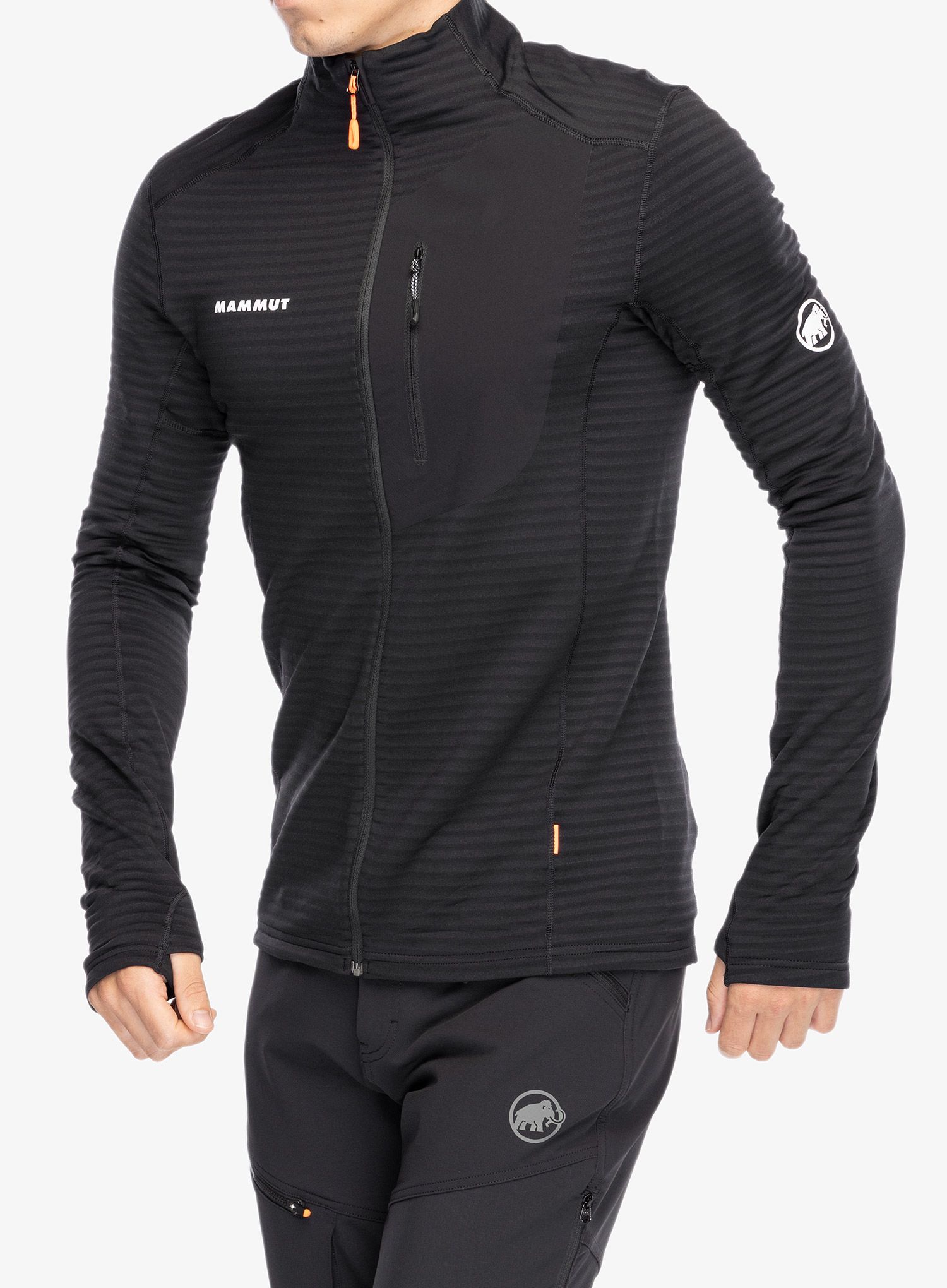 Dukserica na otkopčavanje Mammut Taiss Light ML Jacket - black