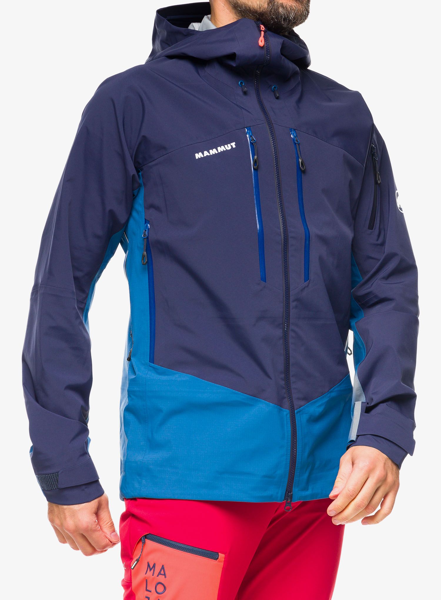 Kišna jakna Mammut Taiss Pro HS Hooded Jacket - deep ice/marine