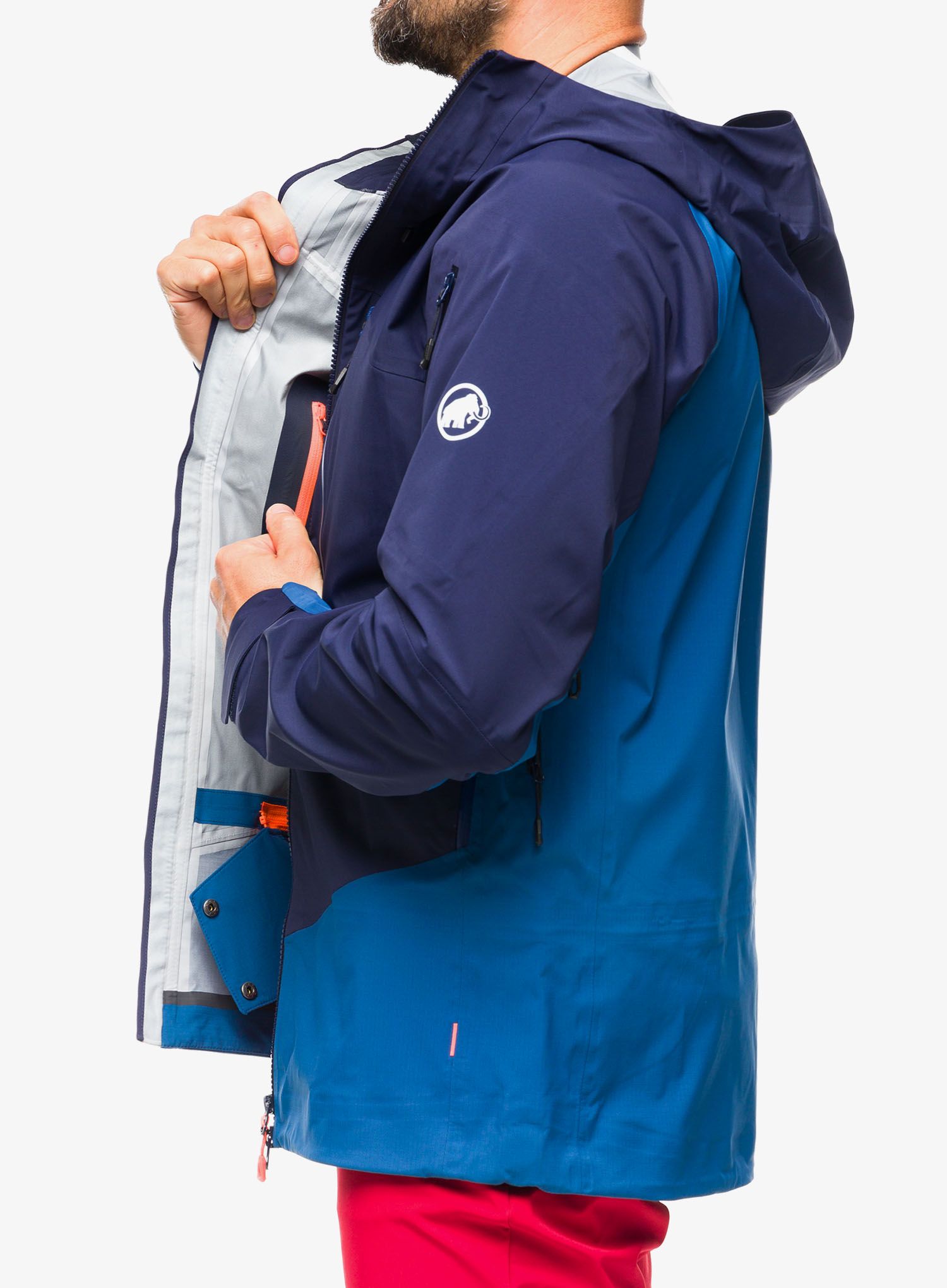 Kišna jakna Mammut Taiss Pro HS Hooded Jacket - deep ice/marine
