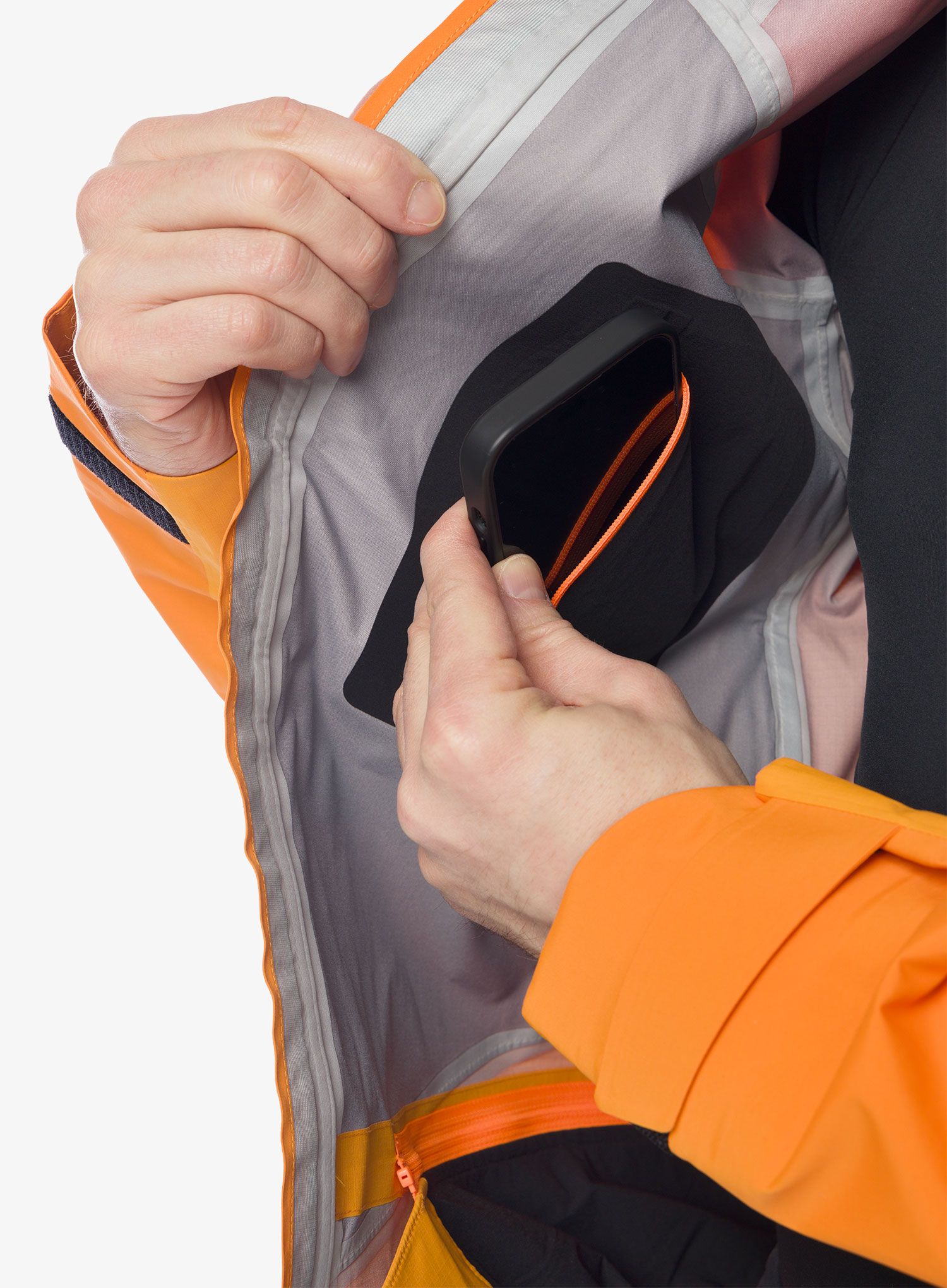 Kišna jakna Mammut Taiss Pro HS Hooded Jacket - tangerine/dark tangerine