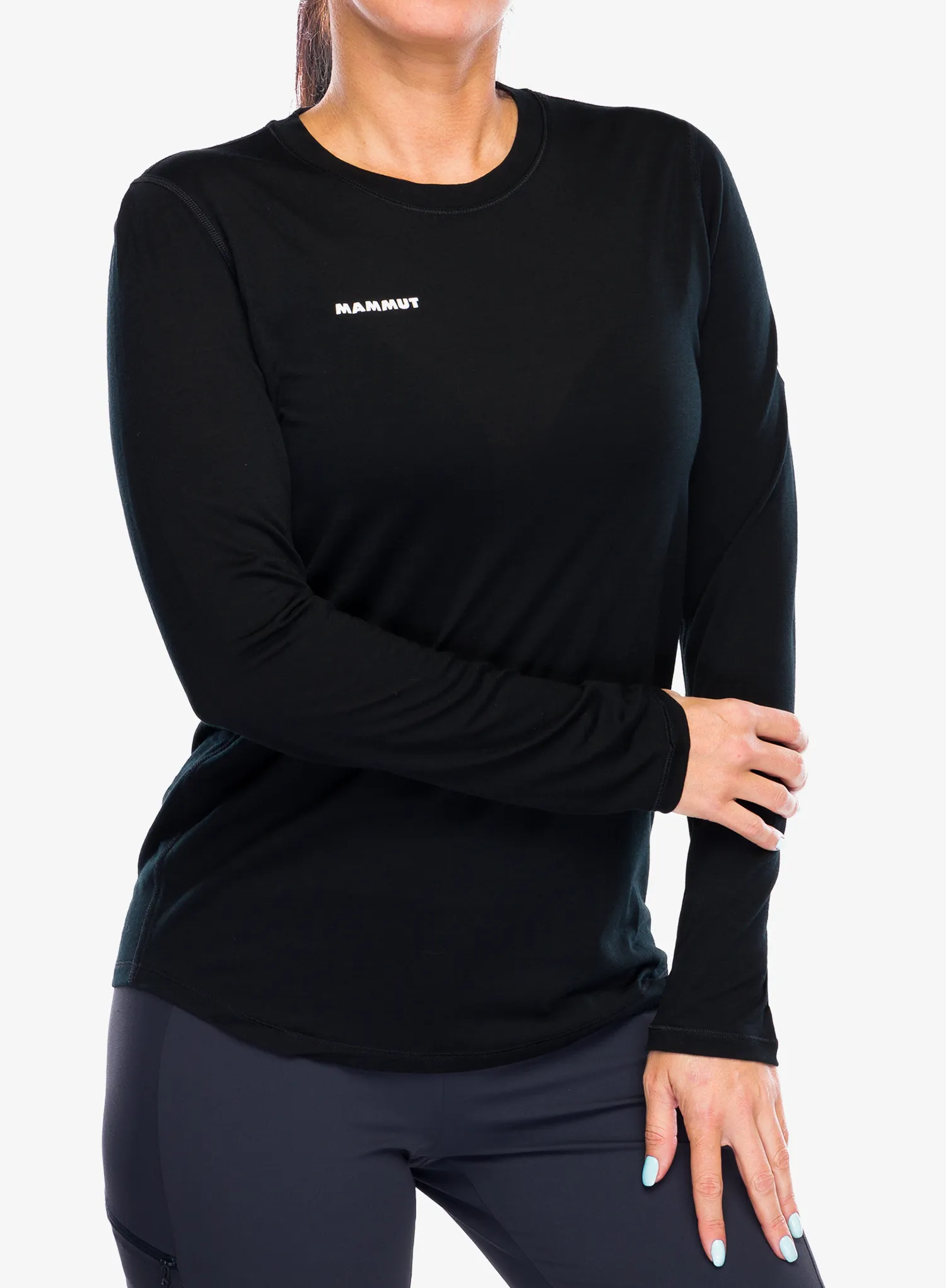 Ženska dukserica Mammut Tree Wool FL Longsleeve - black/black