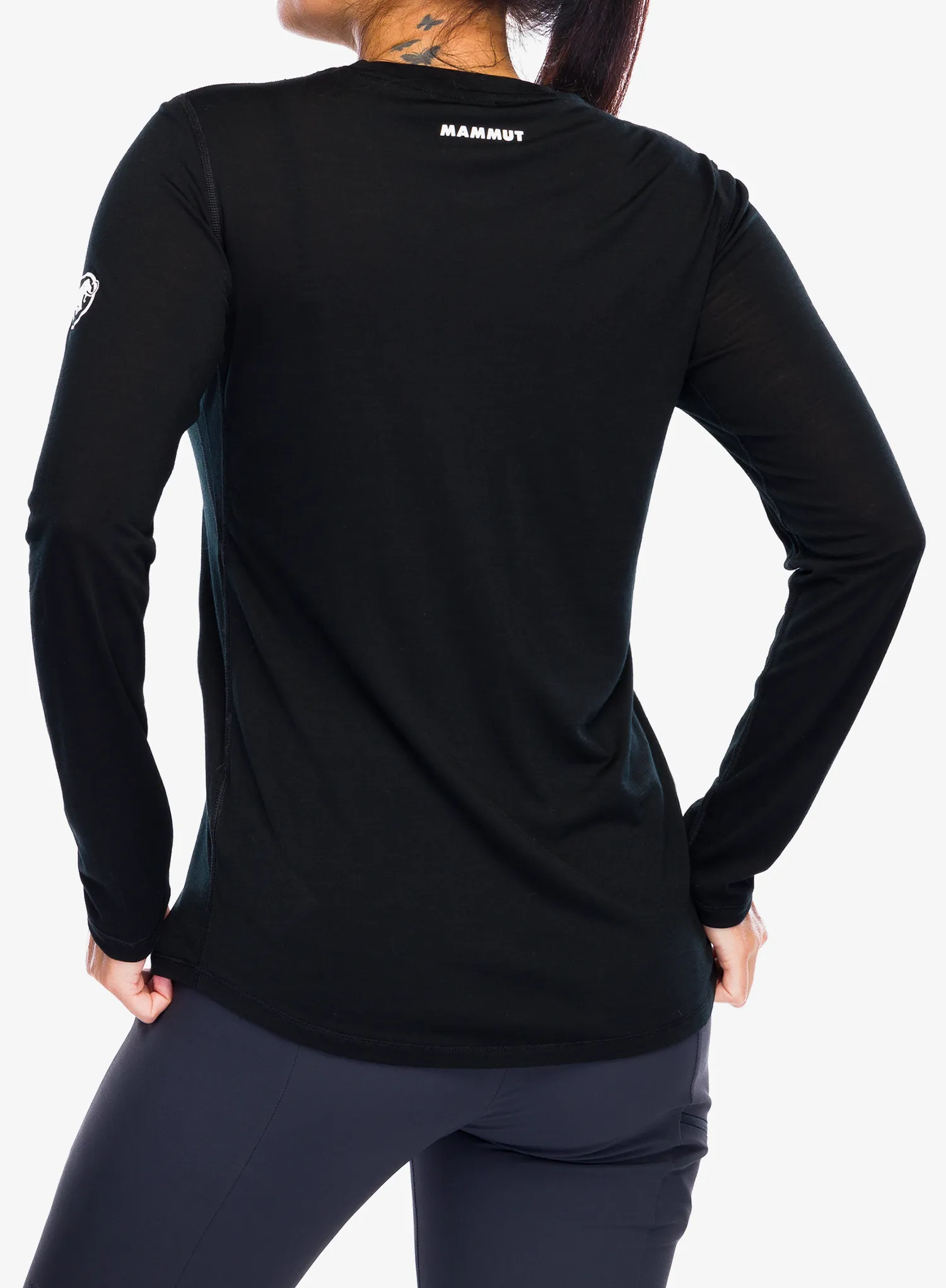 Ženska dukserica Mammut Tree Wool FL Longsleeve - black/black