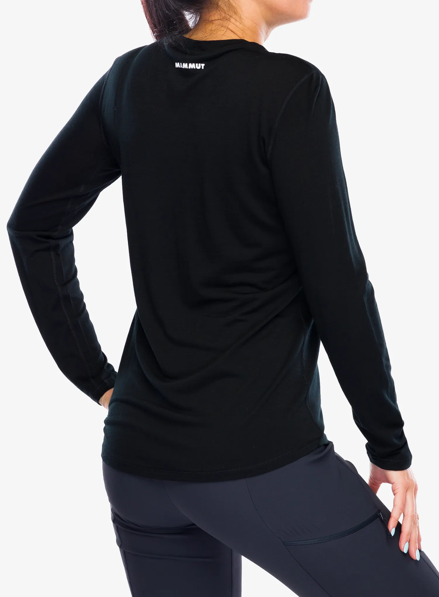 Ženska dukserica Mammut Tree Wool FL Longsleeve - black/black