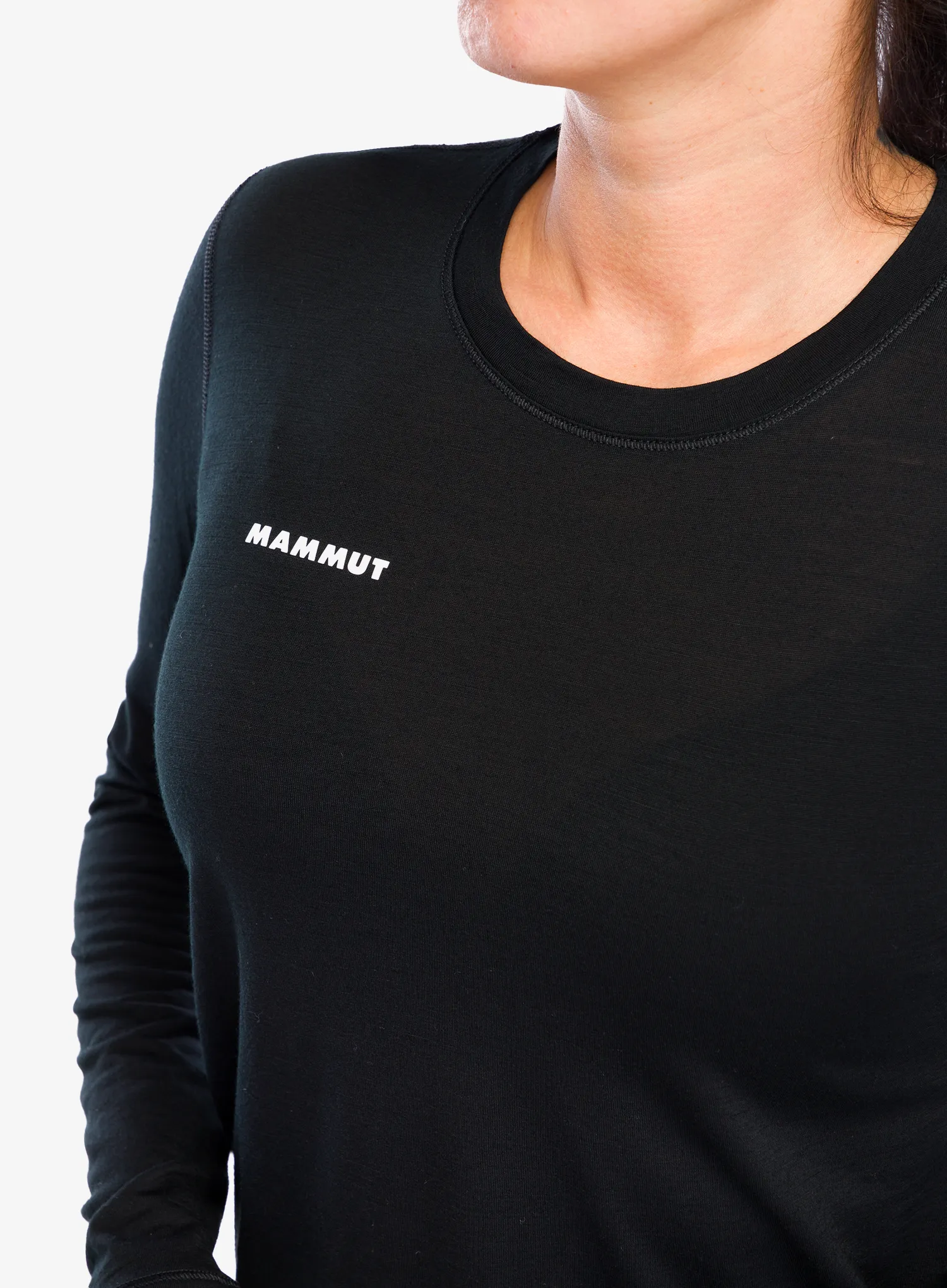 Ženska dukserica Mammut Tree Wool FL Longsleeve - black/black