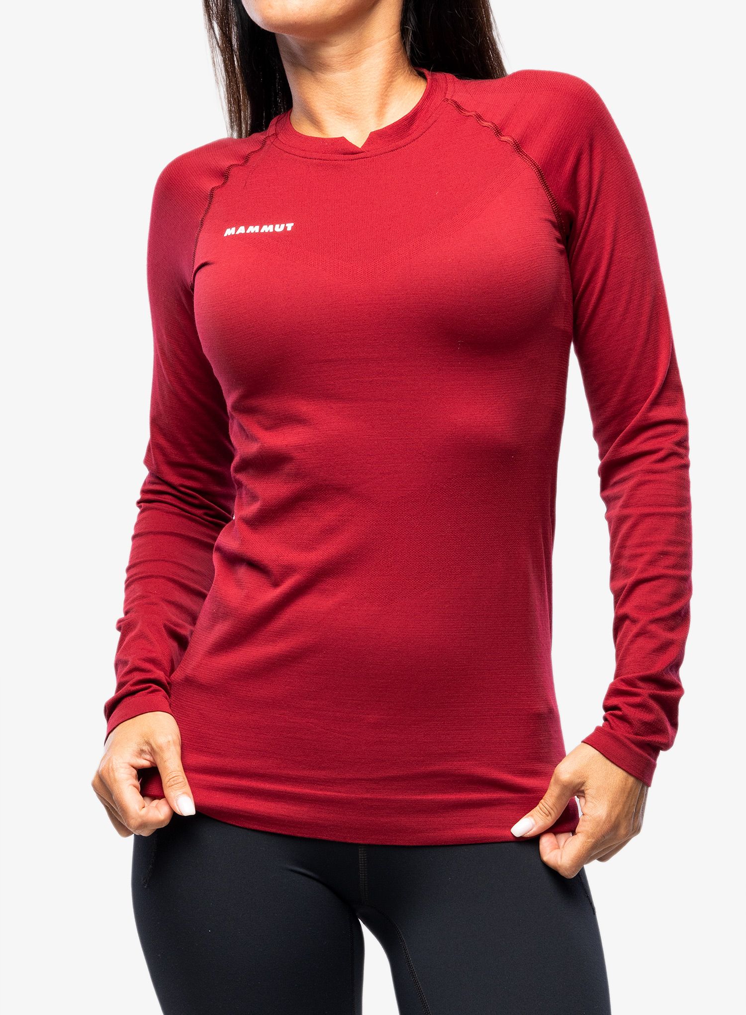 Ženska termoaktivna dukserica Mammut Trift Longsleeve - blood red