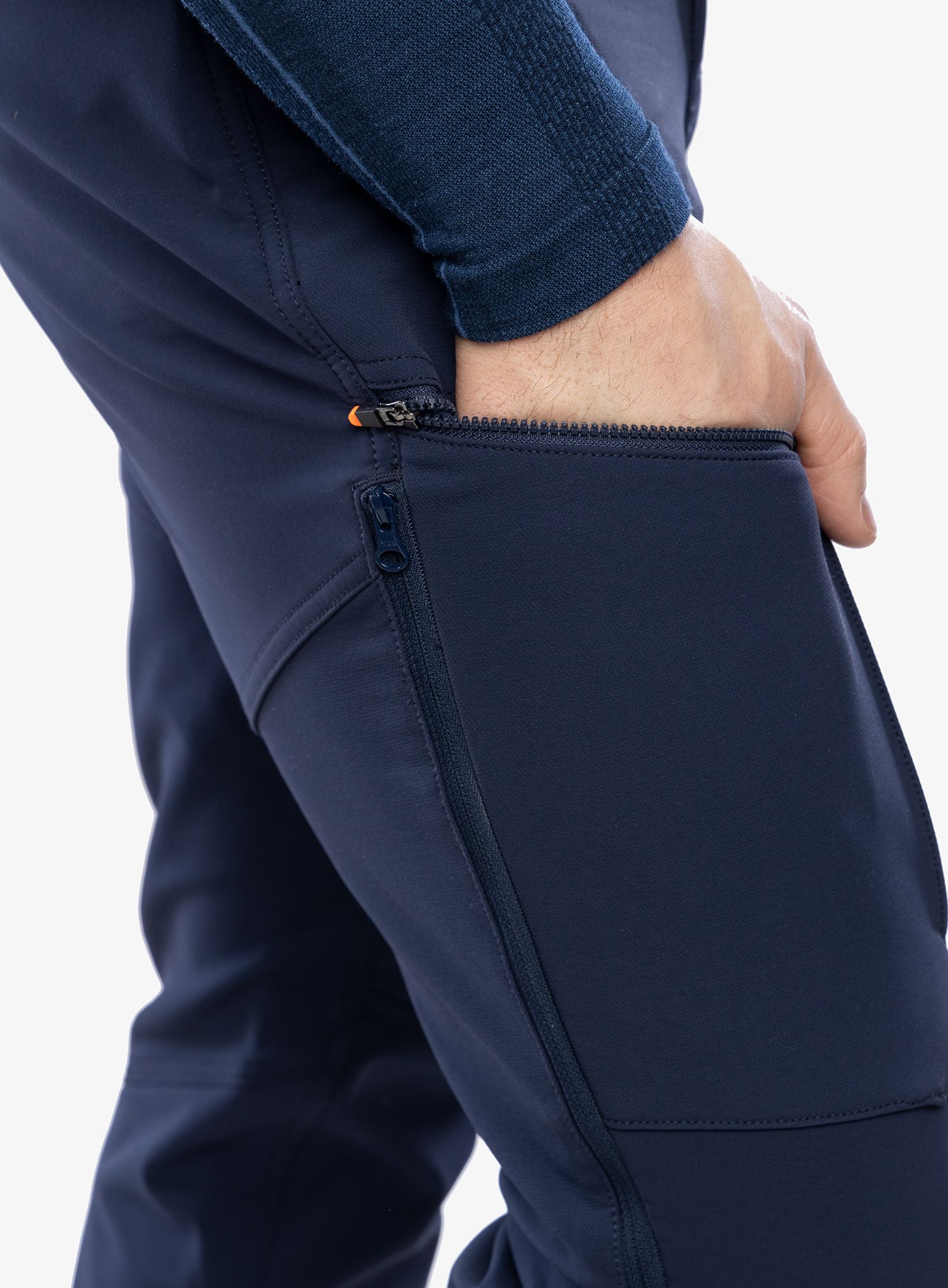 Muške softshell hlače Mammut Zinal Guide SO Hybrid Pants - marine
