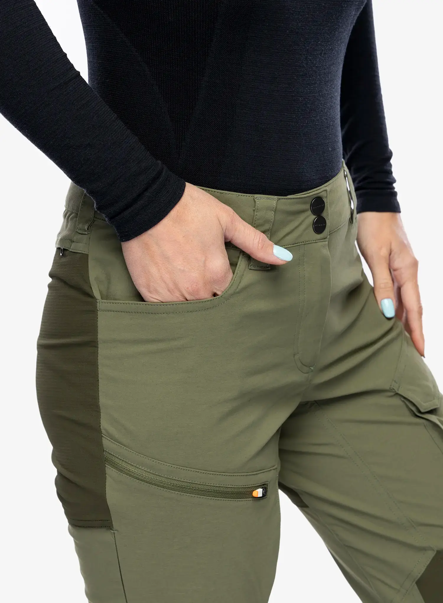 Ženske hlače Mammut Zinal Hybrid Pants - marsh/dark marsh