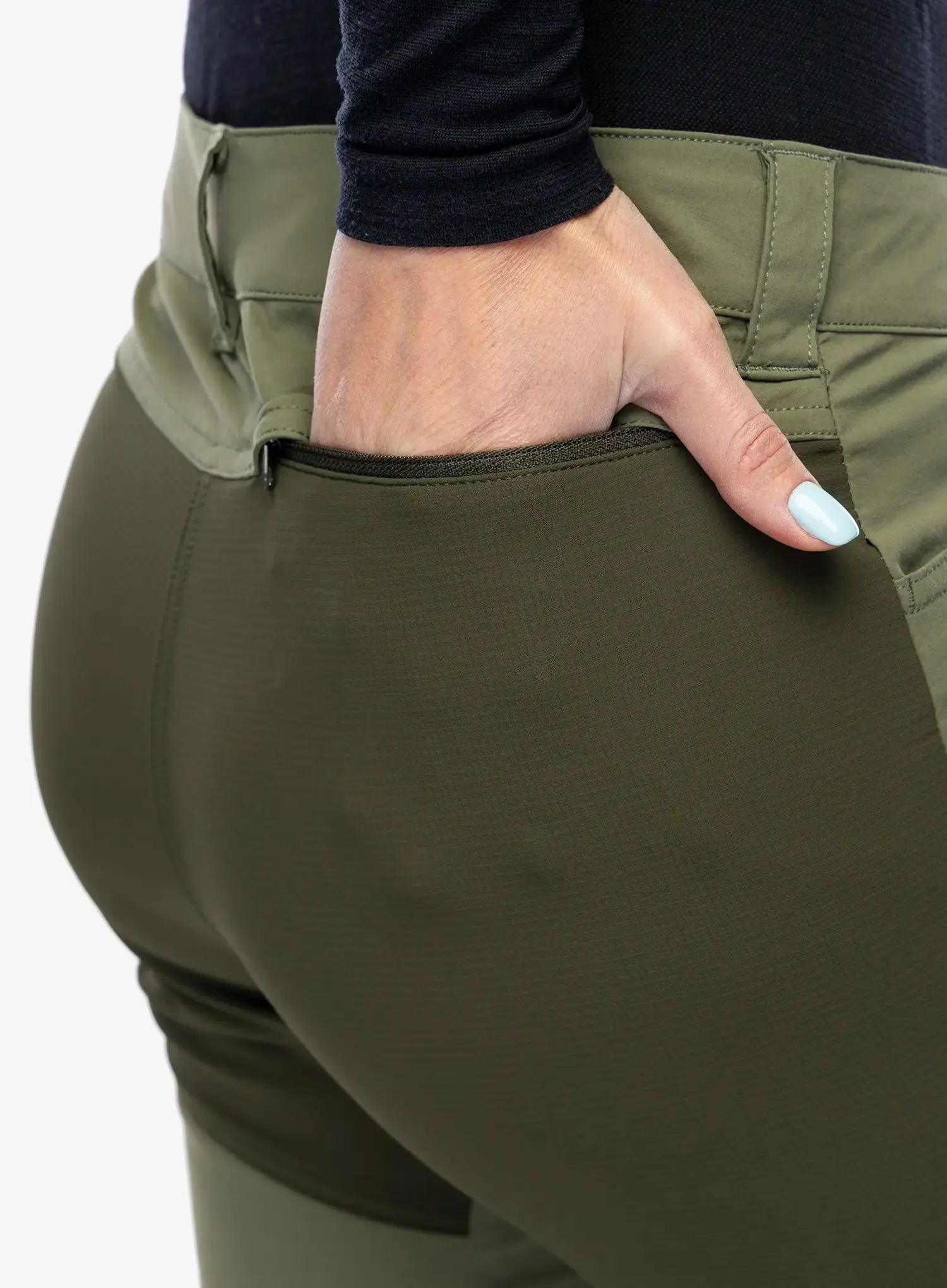 Ženske hlače Mammut Zinal Hybrid Pants - marsh/dark marsh