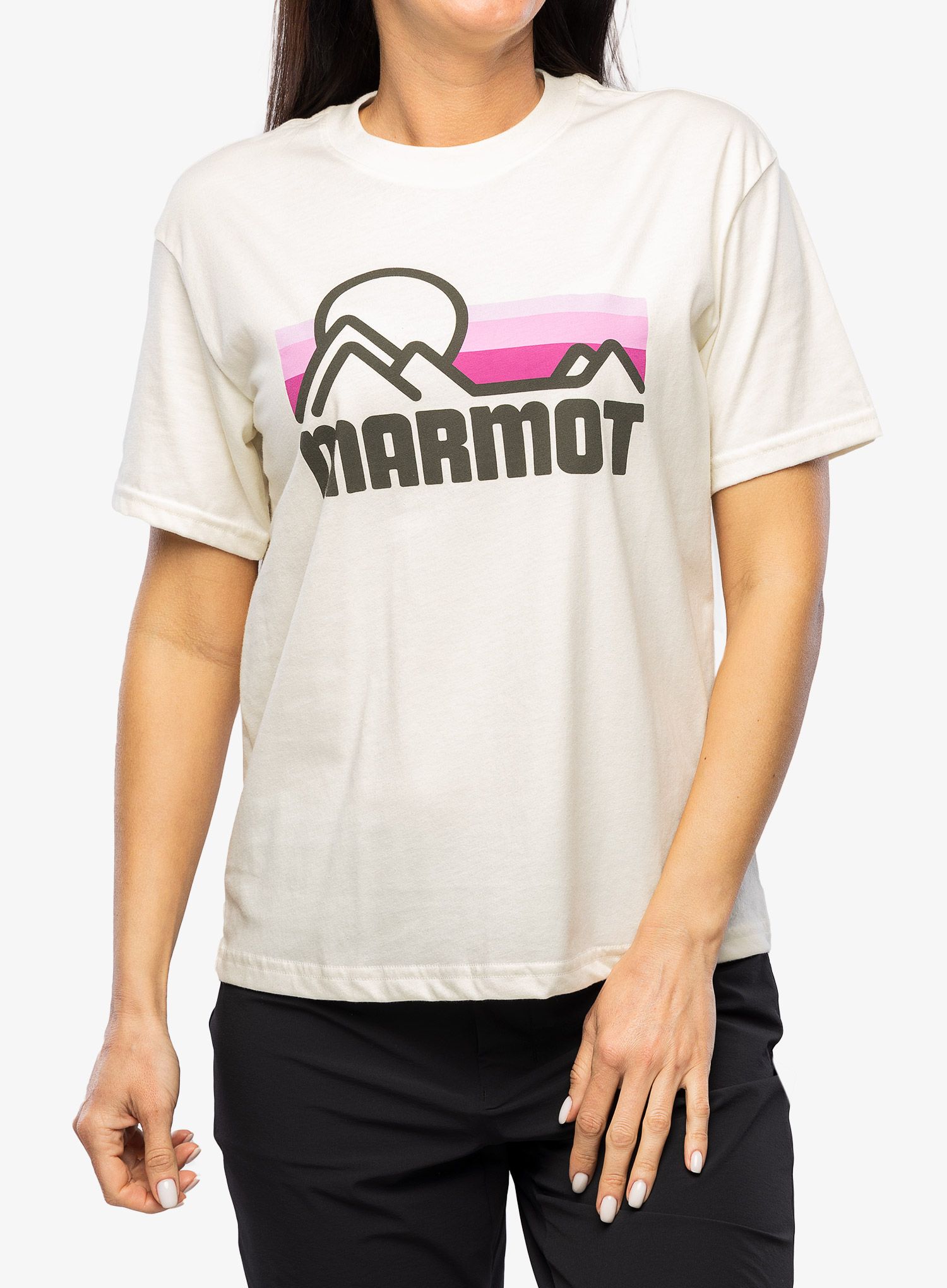 Ženska majica s tiskom Marmot Coastal Tee SS - papyrus