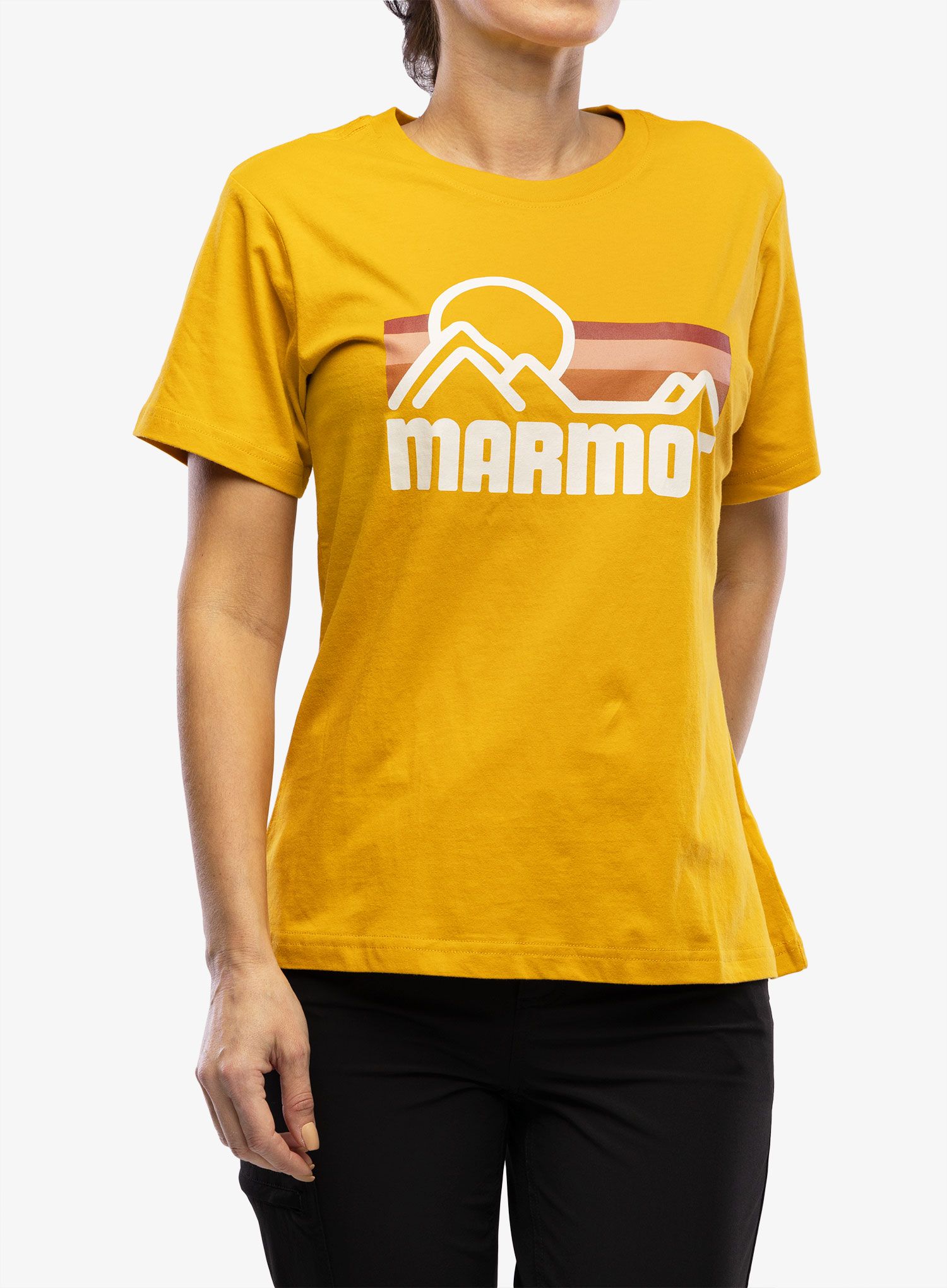 Ženska pamučna majica Marmot Coastal Tee SS - yellow gold