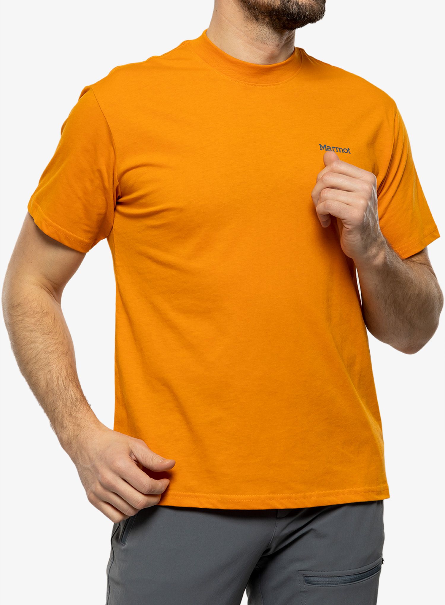 Majica s tiskom Marmot Dot Tee SS - orange pepper