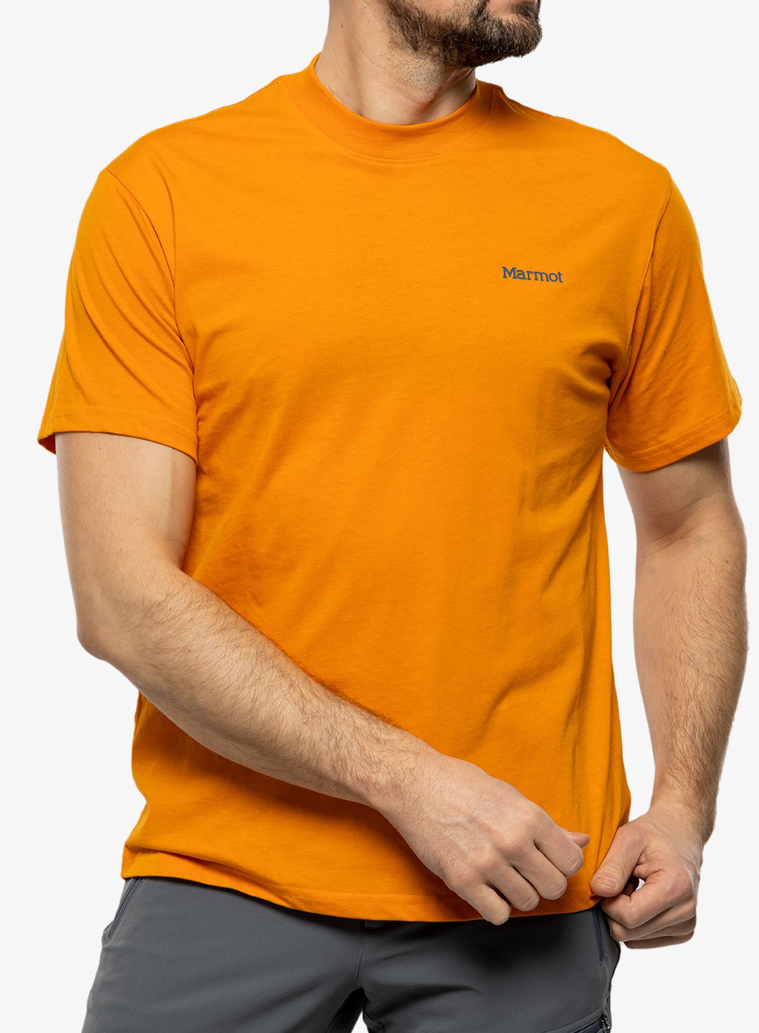 Majica s tiskom Marmot Dot Tee SS - orange pepper