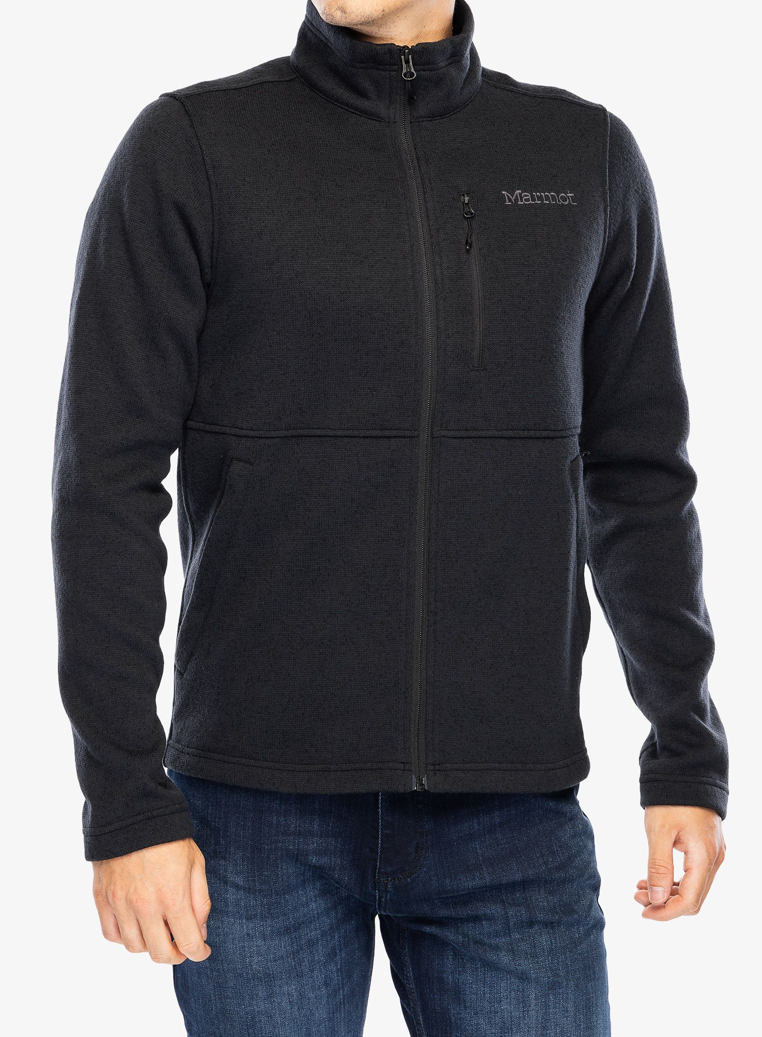 Dukserica s patentnim zatvaračem Marmot Drop Line Jacket - black