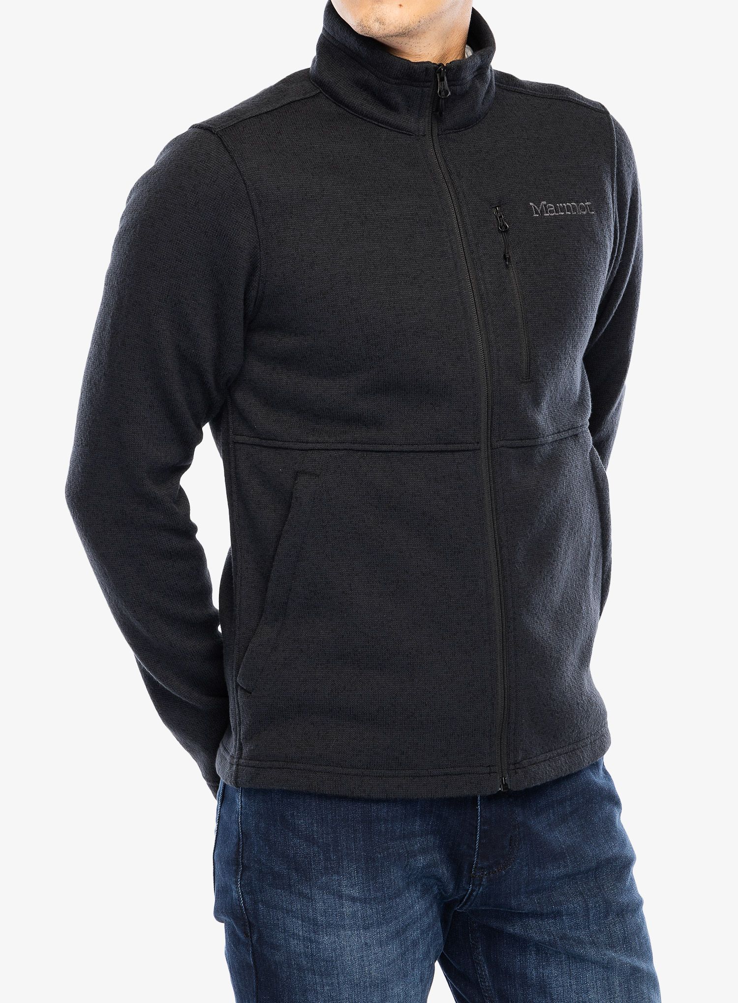Dukserica s patentnim zatvaračem Marmot Drop Line Jacket - black