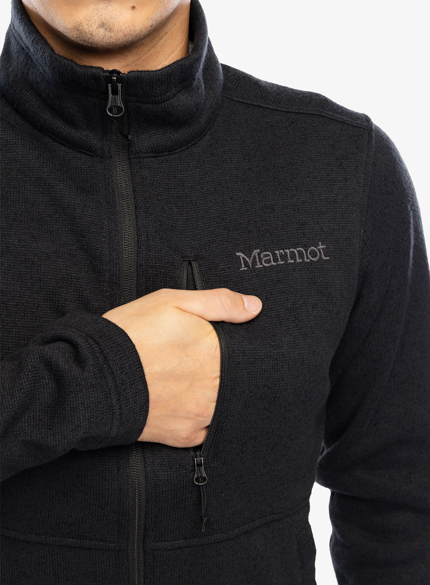 Dukserica s patentnim zatvaračem Marmot Drop Line Jacket - black