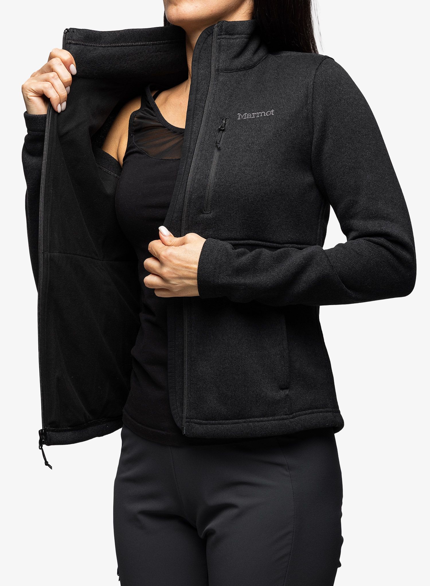 Ženska dukserica Marmot Drop Line Jacket - black