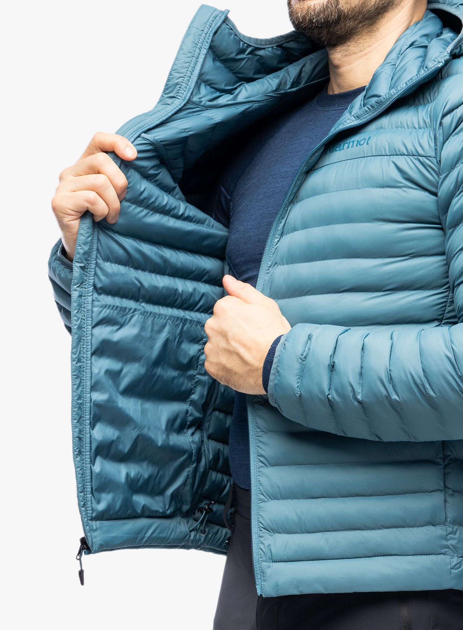 Jakna s postavom Marmot Echo Featherless Hoody - moon river