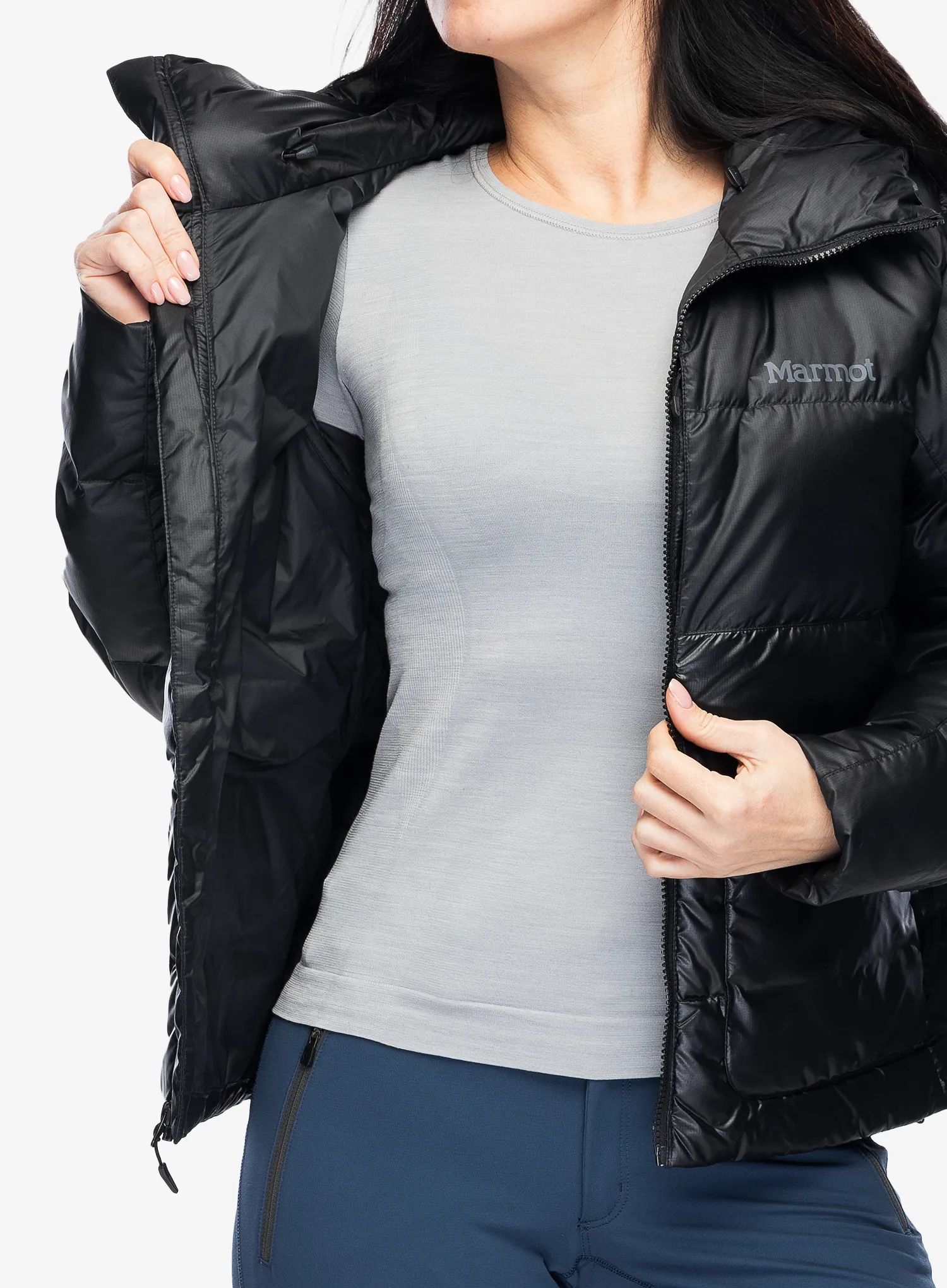 Ženska perjana jakna Marmot Guides Down Hoody - black/black
