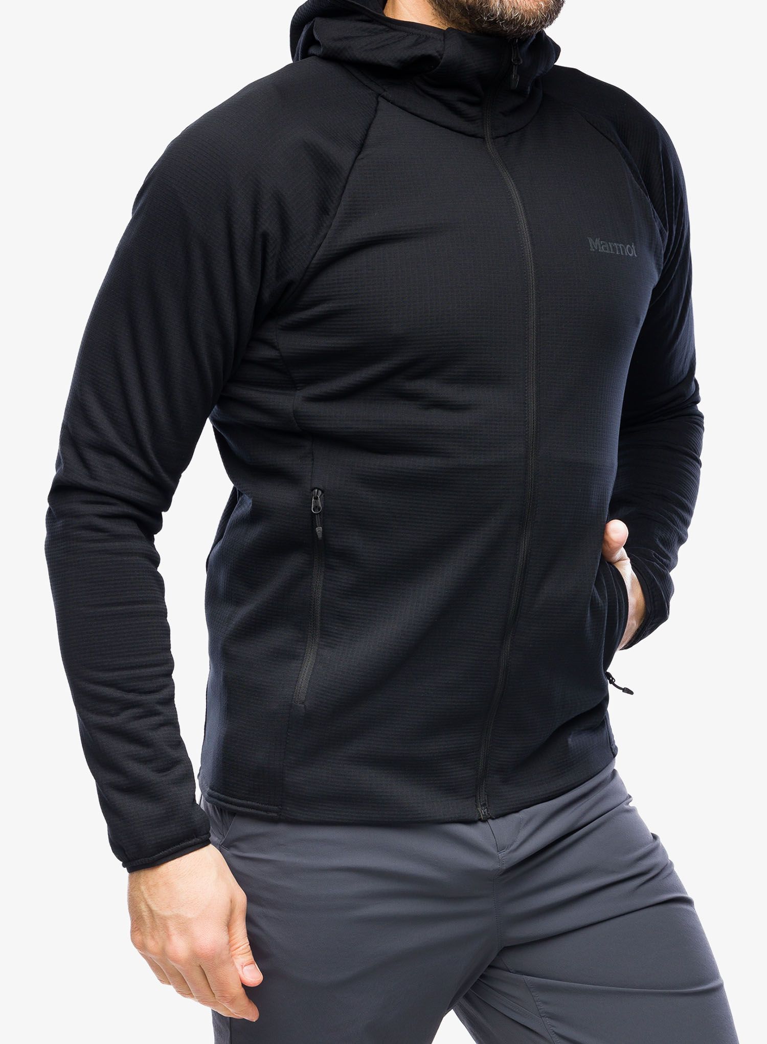 Dukserica na otkopčavanje Marmot Leconte Full Zip Hoody - black