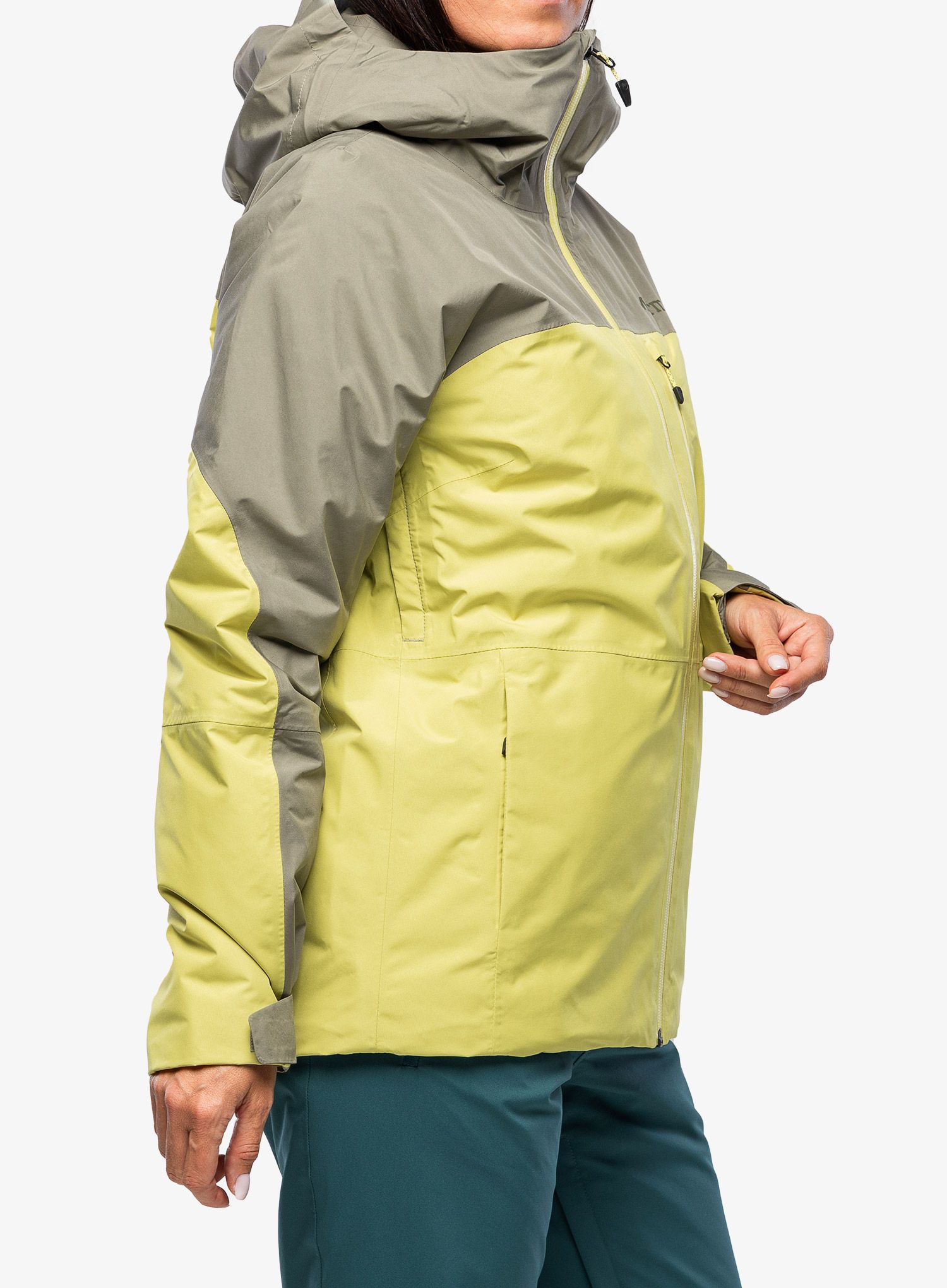 Ženska skijaška jakna Marmot Lightray GORE-TEX Jacket - vetiver/limelight