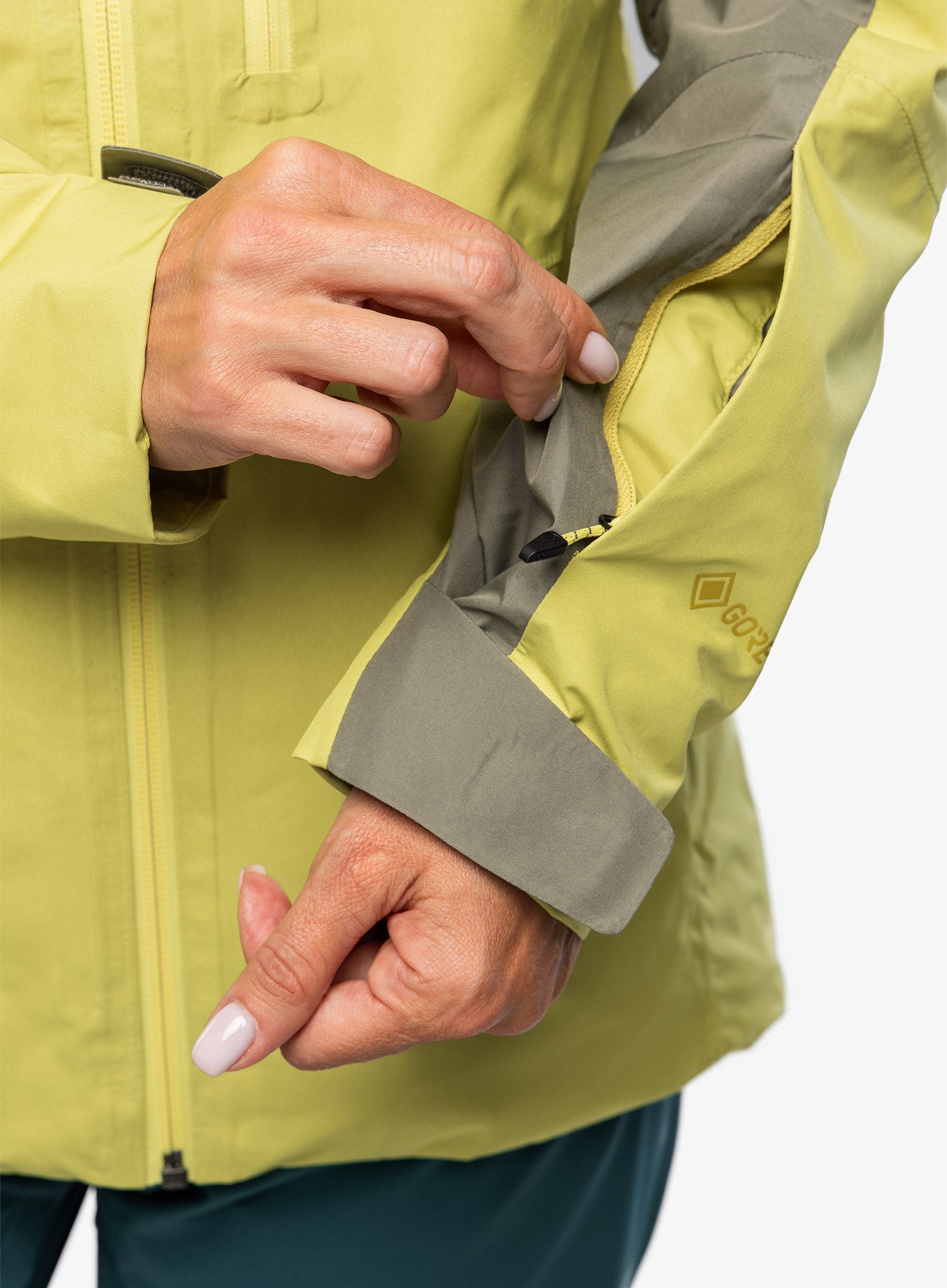 Ženska skijaška jakna Marmot Lightray GORE-TEX Jacket - vetiver/limelight