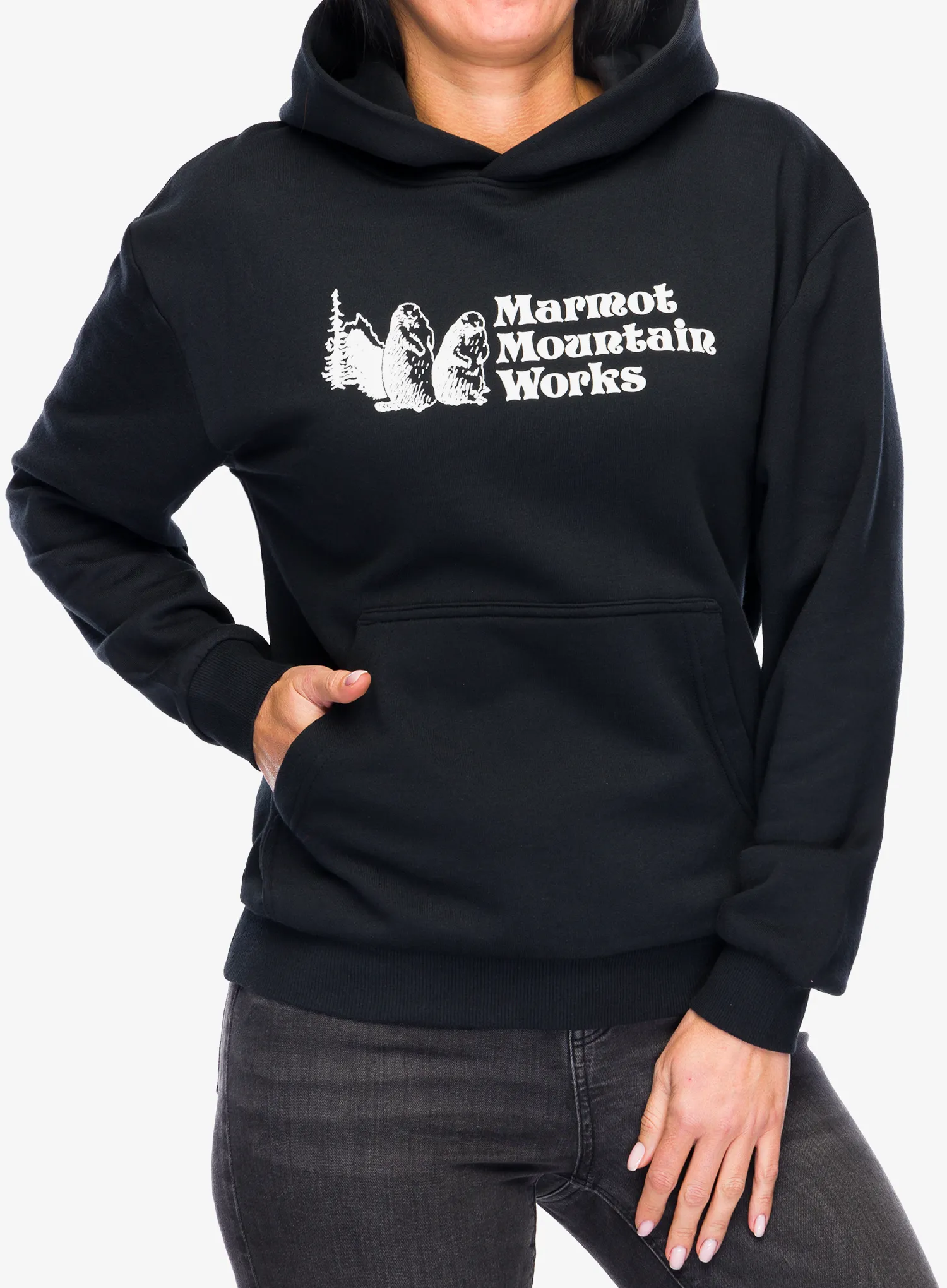 Dukserica s kapuljačom ženska Marmot MMW Hoody - black