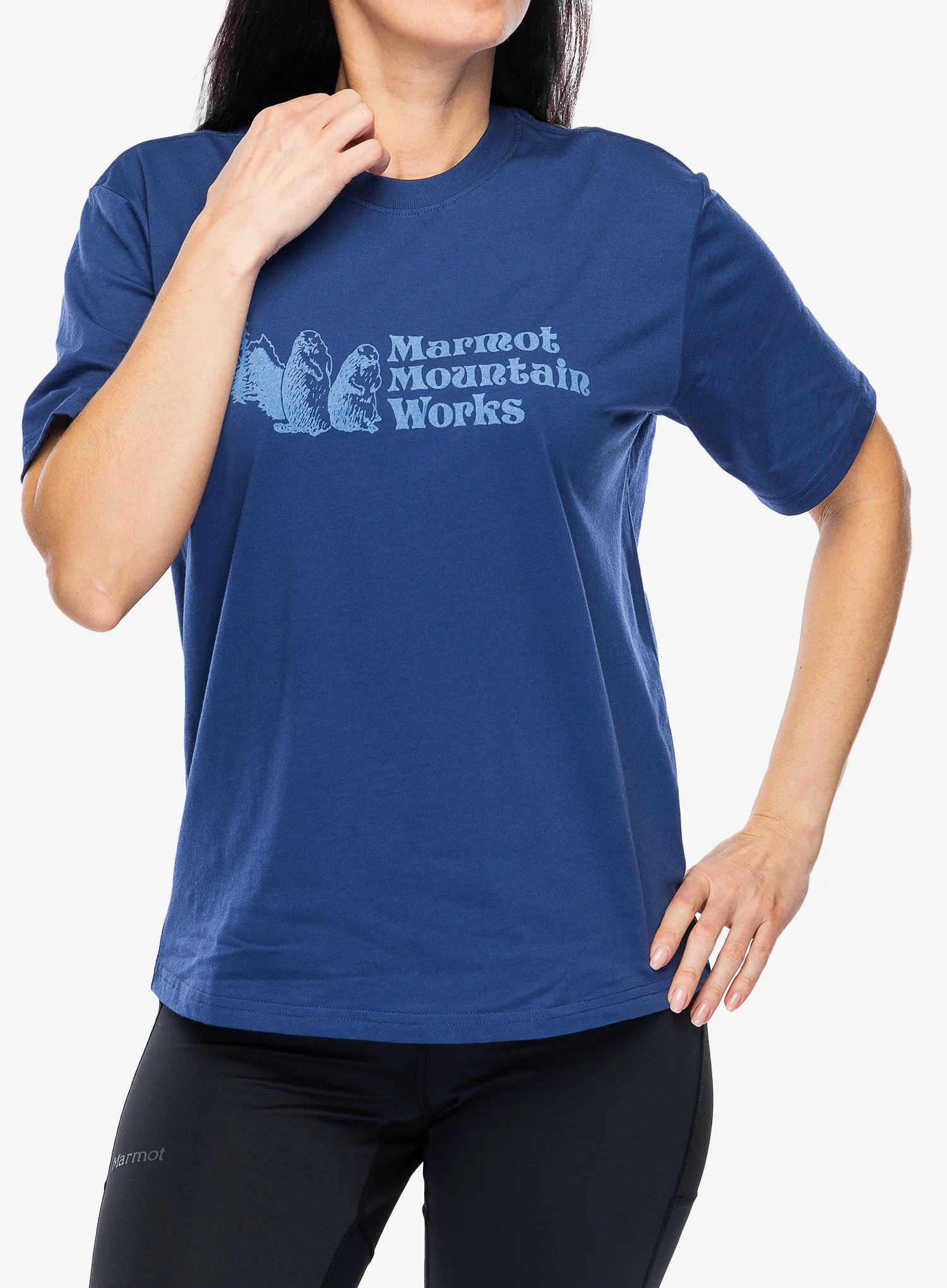 Ženska pamučna majica Marmot MMW Tee SS - twilight blue