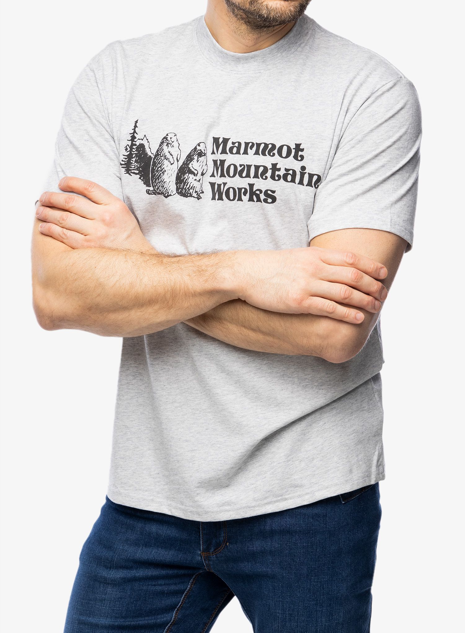 Pamučna majica Marmot MMW Tee S/S - light grey heather