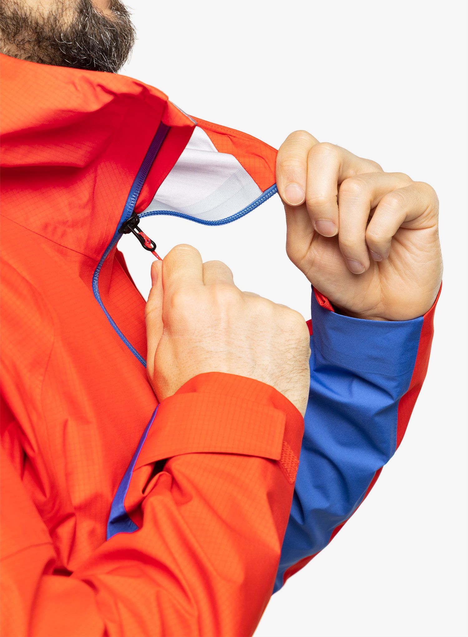 Kišna jakna Marmot Mitre Peak Jacket - victory red/trail blue
