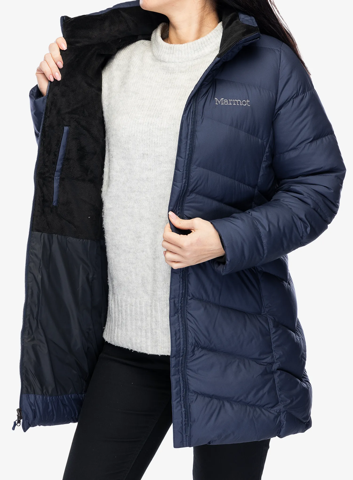 Ženski perjani kaput Marmot Montreal Coat - midnight navy/navy