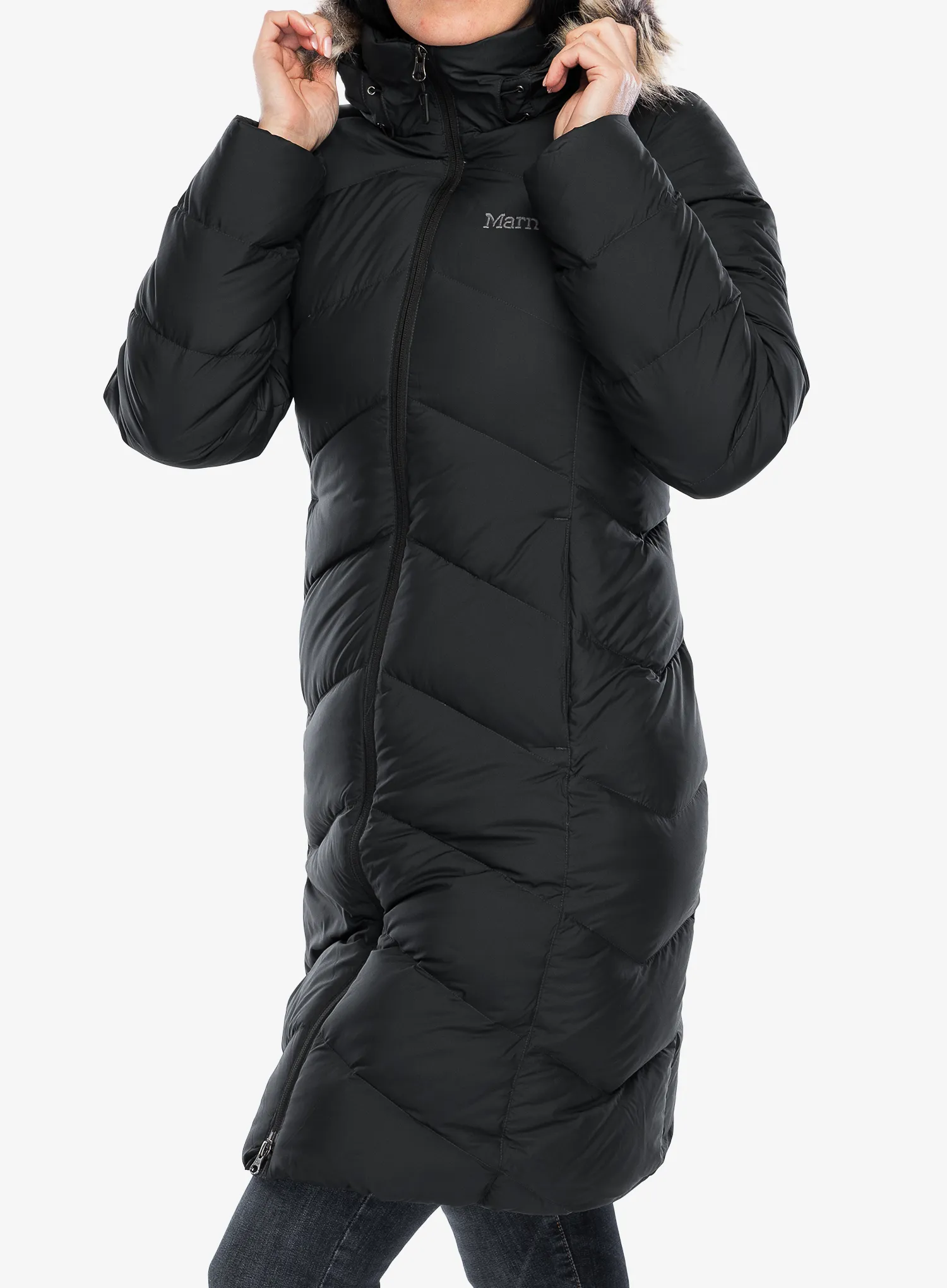 Ženski perjani kaput Marmot Montreaux Coat - black/black