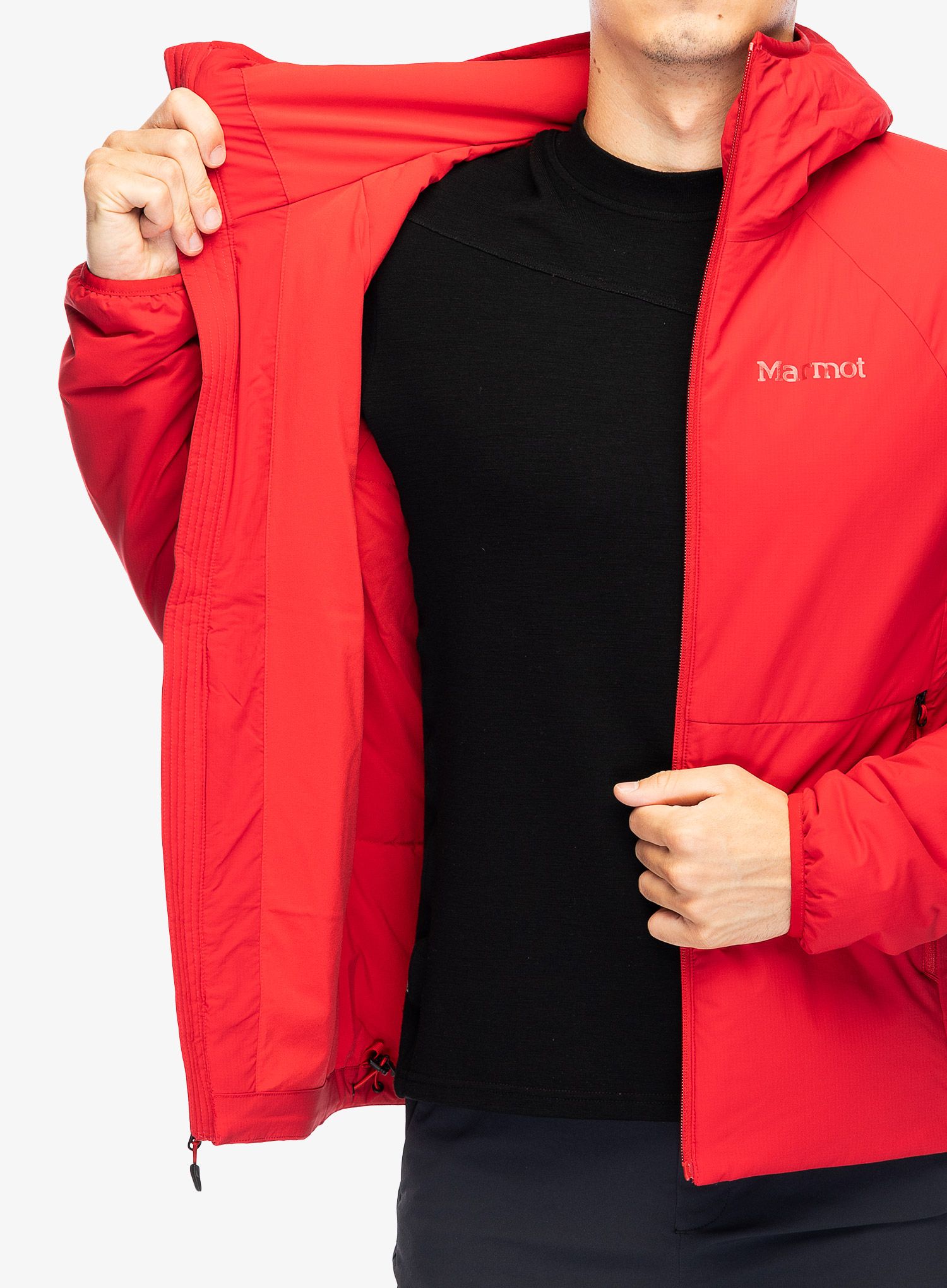 Jakna s postavom Marmot Novus Hoody - team red
