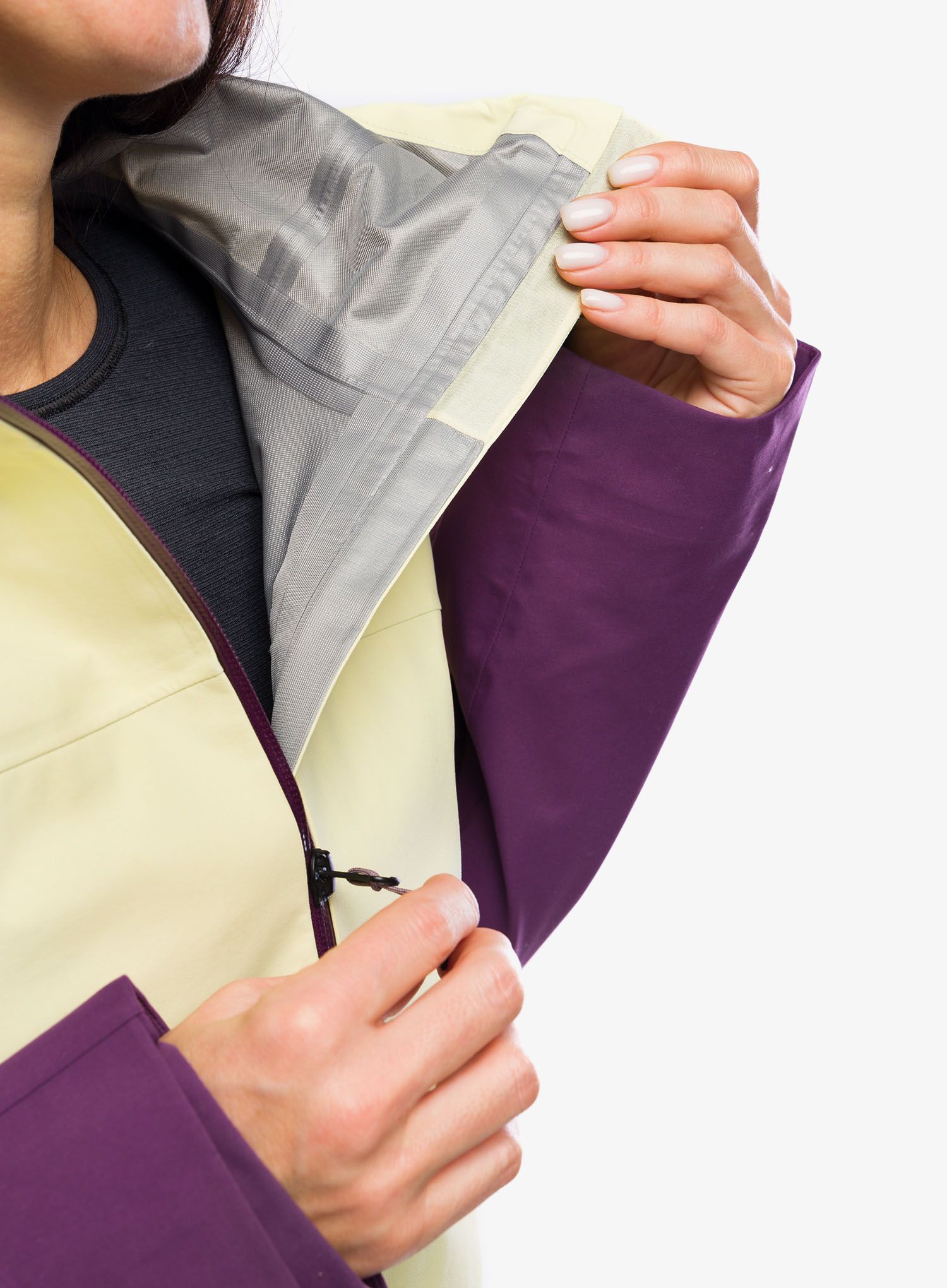 Ženska skijaška jakna Marmot Orion GORE-TEX Jacket - wheat/purple fig