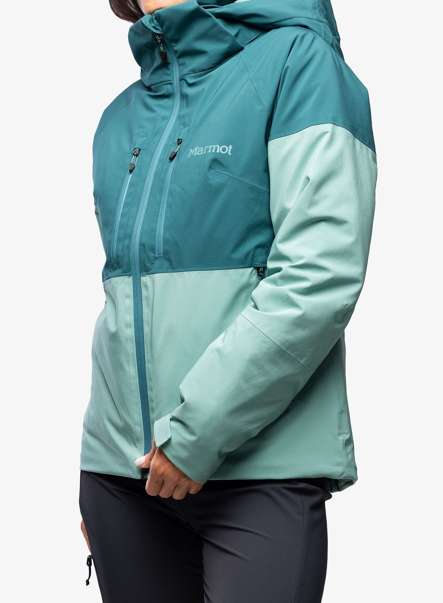 Ženska skijaška jakna Marmot Pace Jacket - dark jungle/blue agave