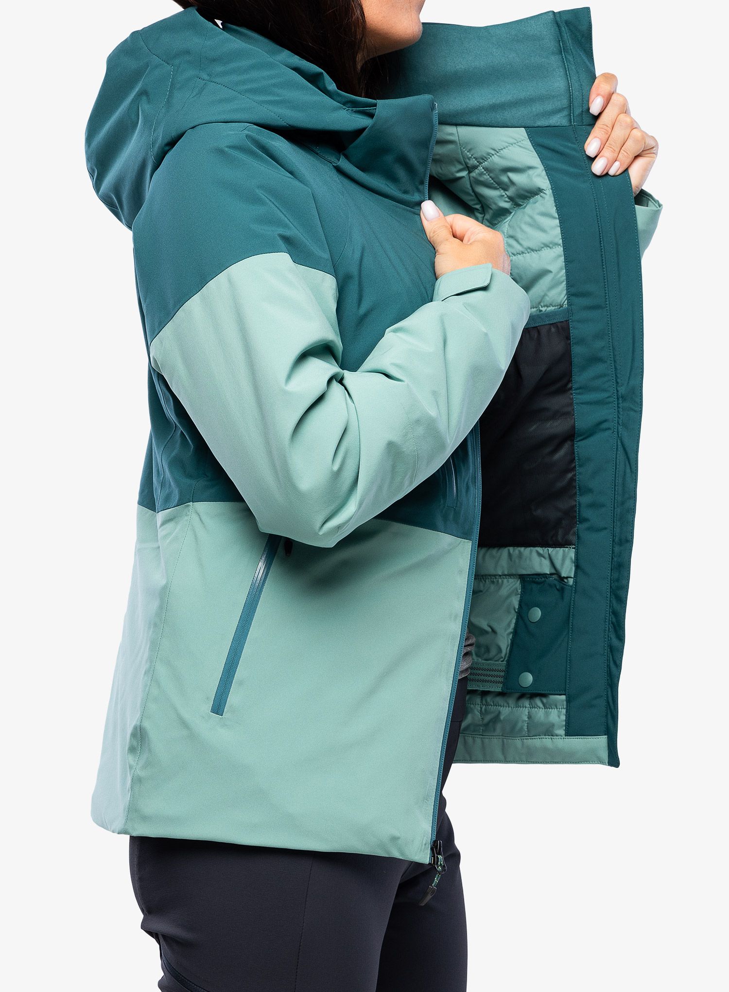Ženska skijaška jakna Marmot Pace Jacket - dark jungle/blue agave