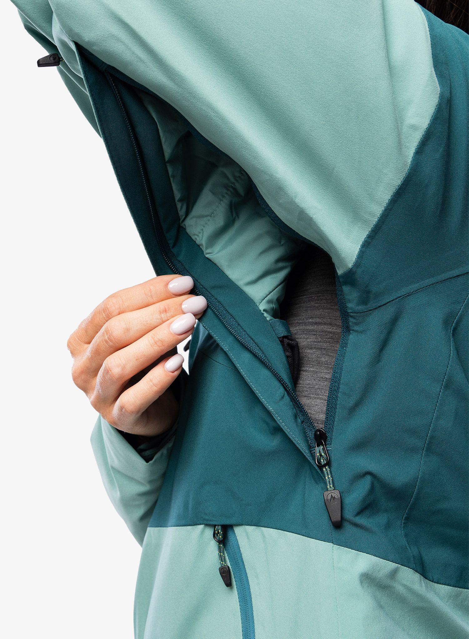 Ženska skijaška jakna Marmot Pace Jacket - dark jungle/blue agave