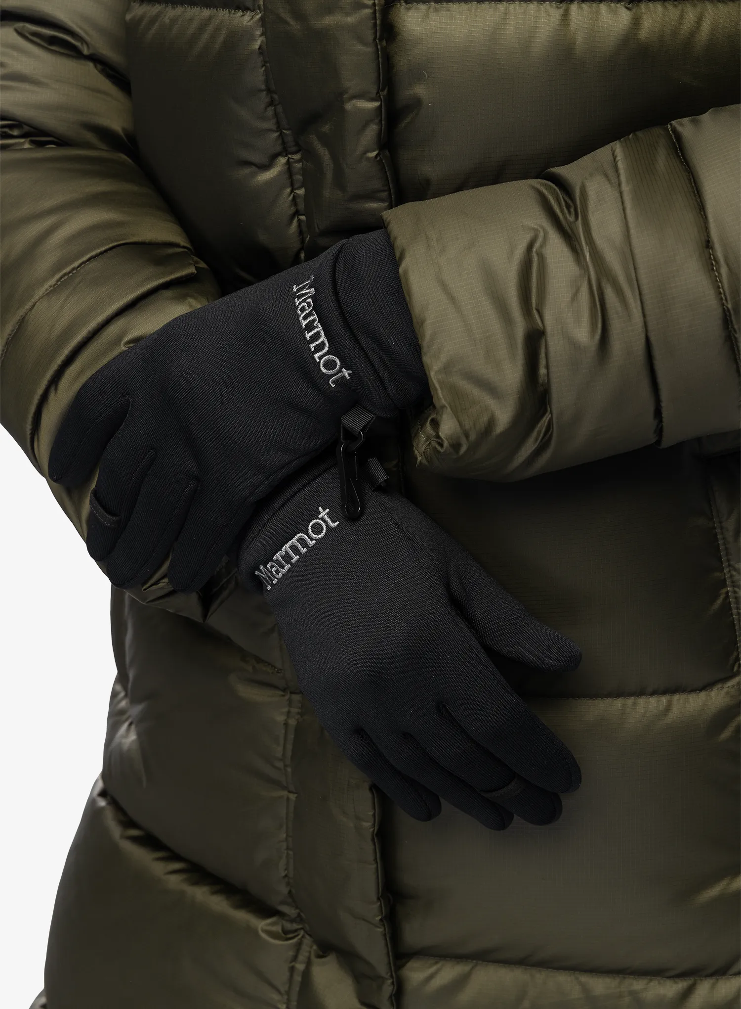 Ženske rukavice Marmot Power Stretch Connect Glove - black/black