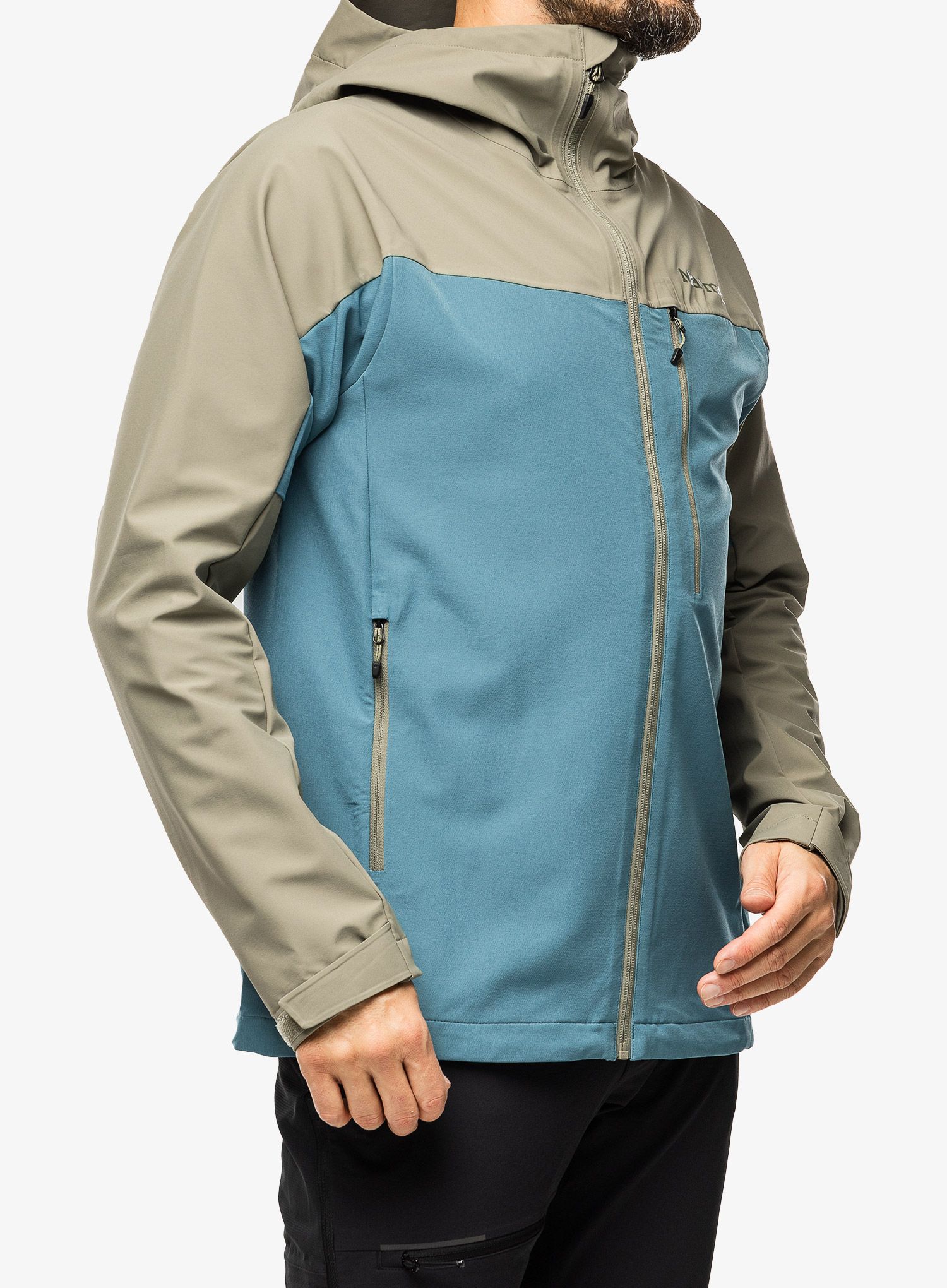 Softshell jakna Marmot ROM GORE-TEX Infinium Hoody - vetiver/moon river