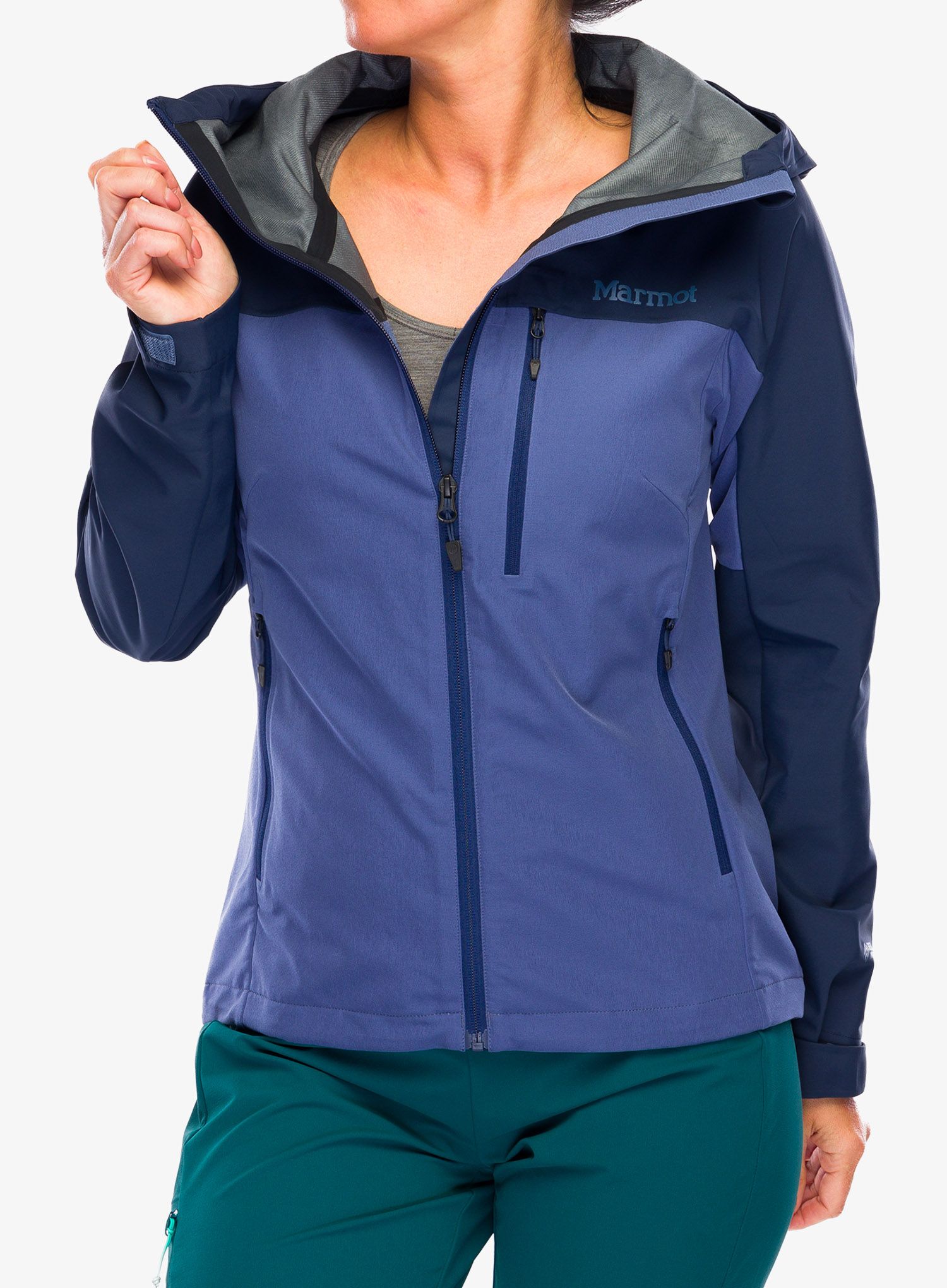 Ženska softshell jakna Marmot ROM Hoody - arctic navy/storm
