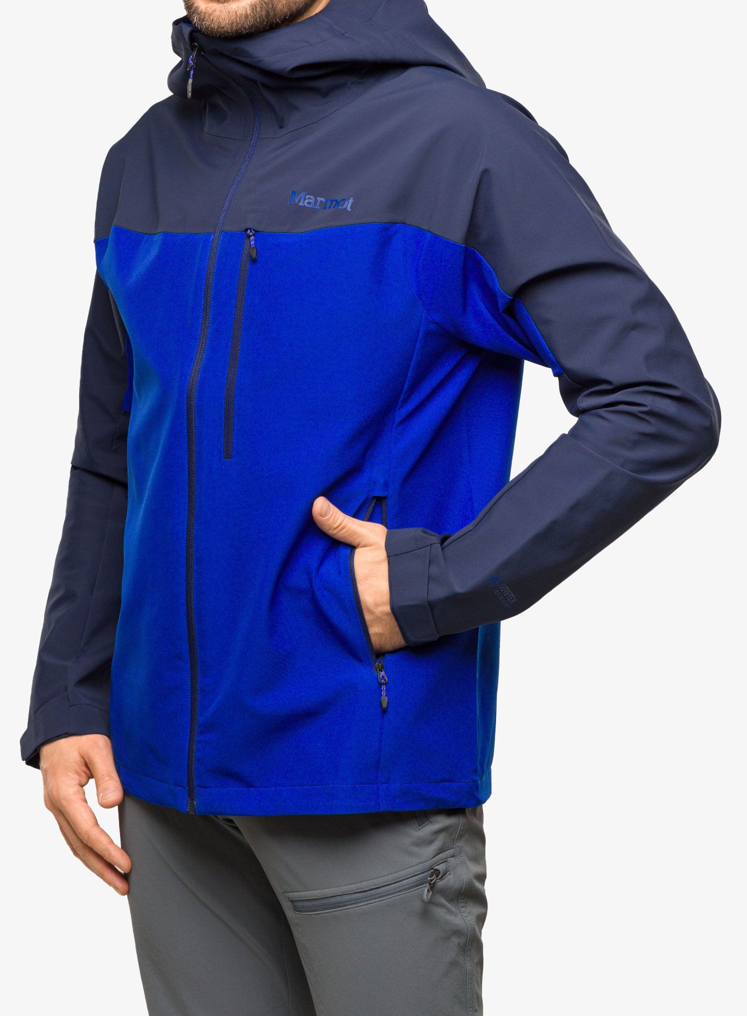 Softshell jakna Marmot ROM Hoody - dark azure/arctic navy