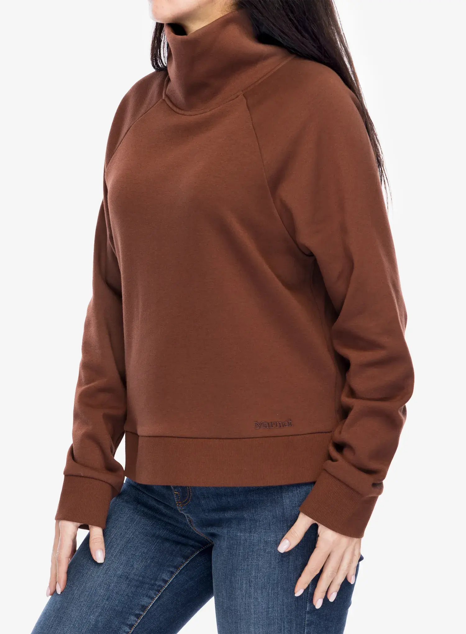 Ženska dukserica Marmot Rowan Funnel Neck - chocolate