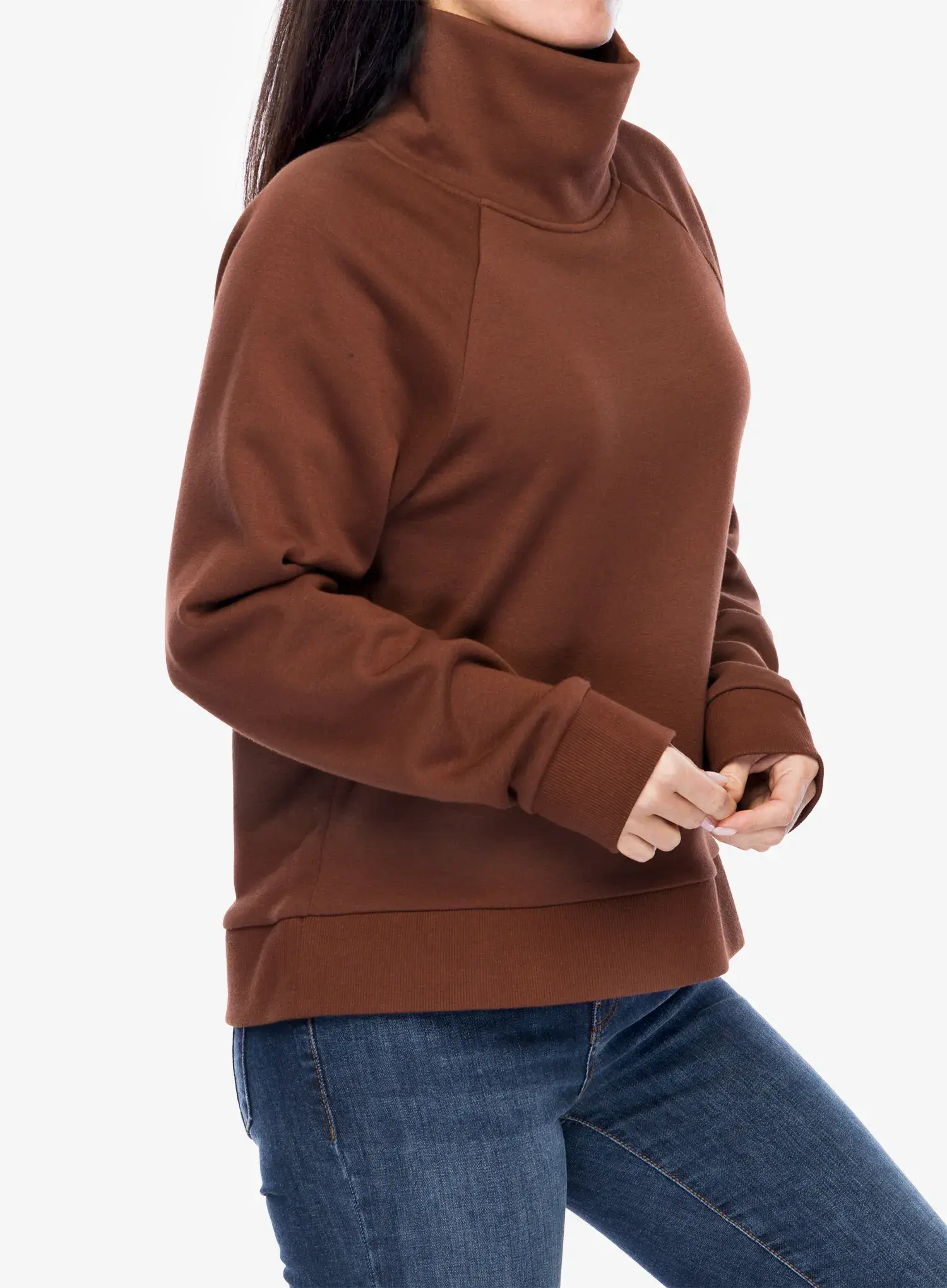 Ženska dukserica Marmot Rowan Funnel Neck - chocolate