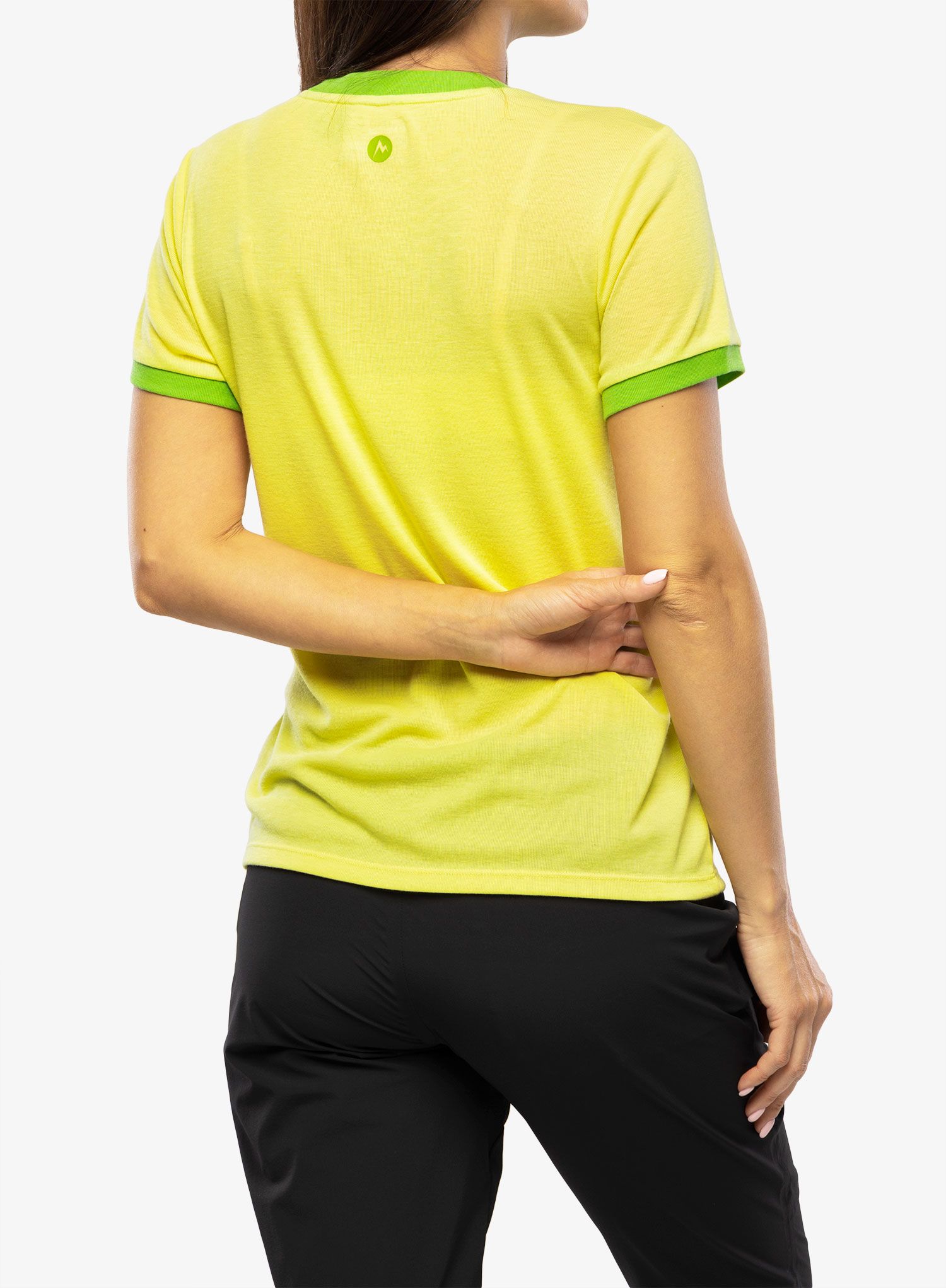 Ženska brzosušeća majica Marmot Switchback SS - light yellow/kiwi